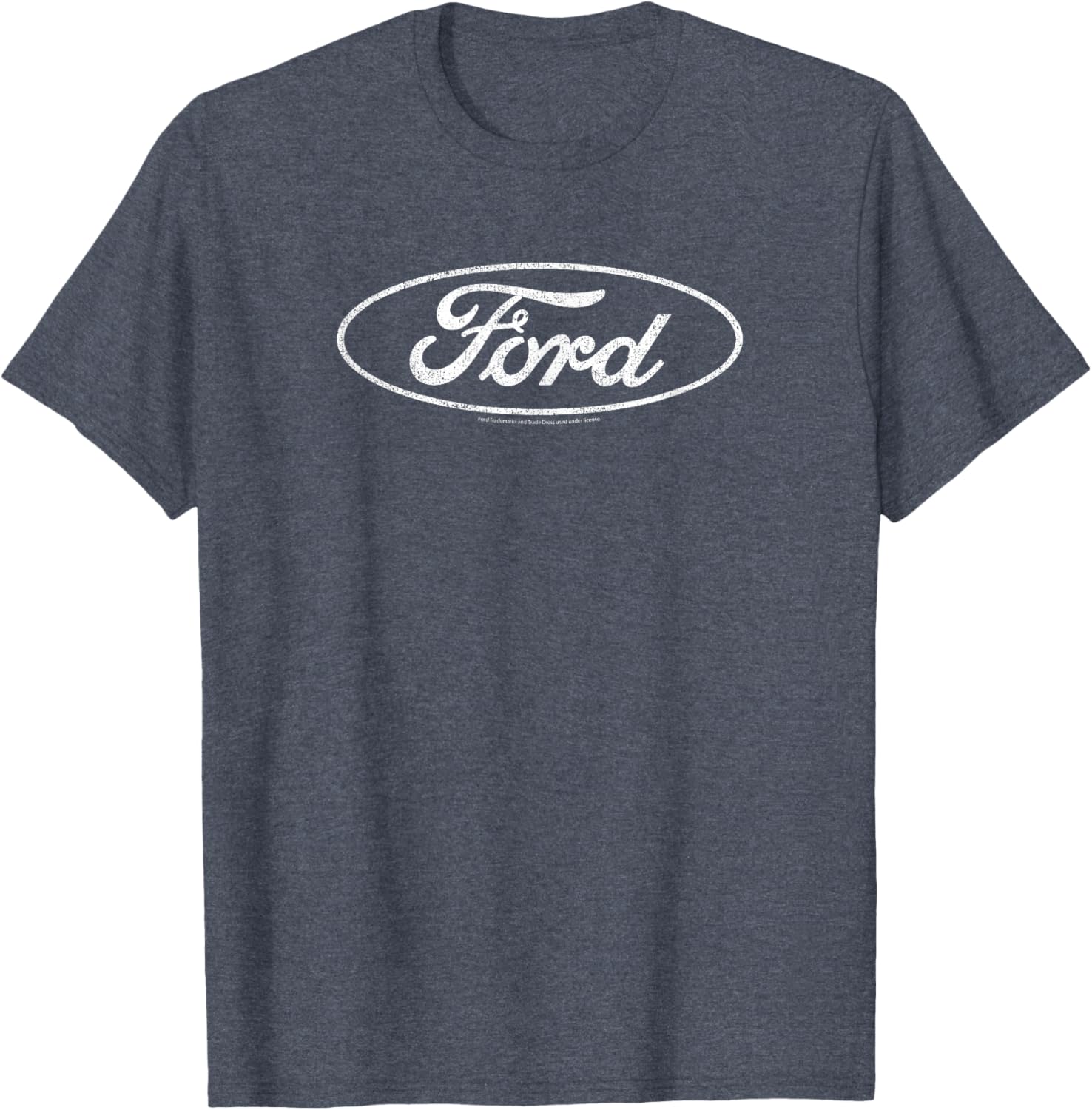 Ford Distressed White Oval Logo T-Shirt for Casual Style and Comfort - 1