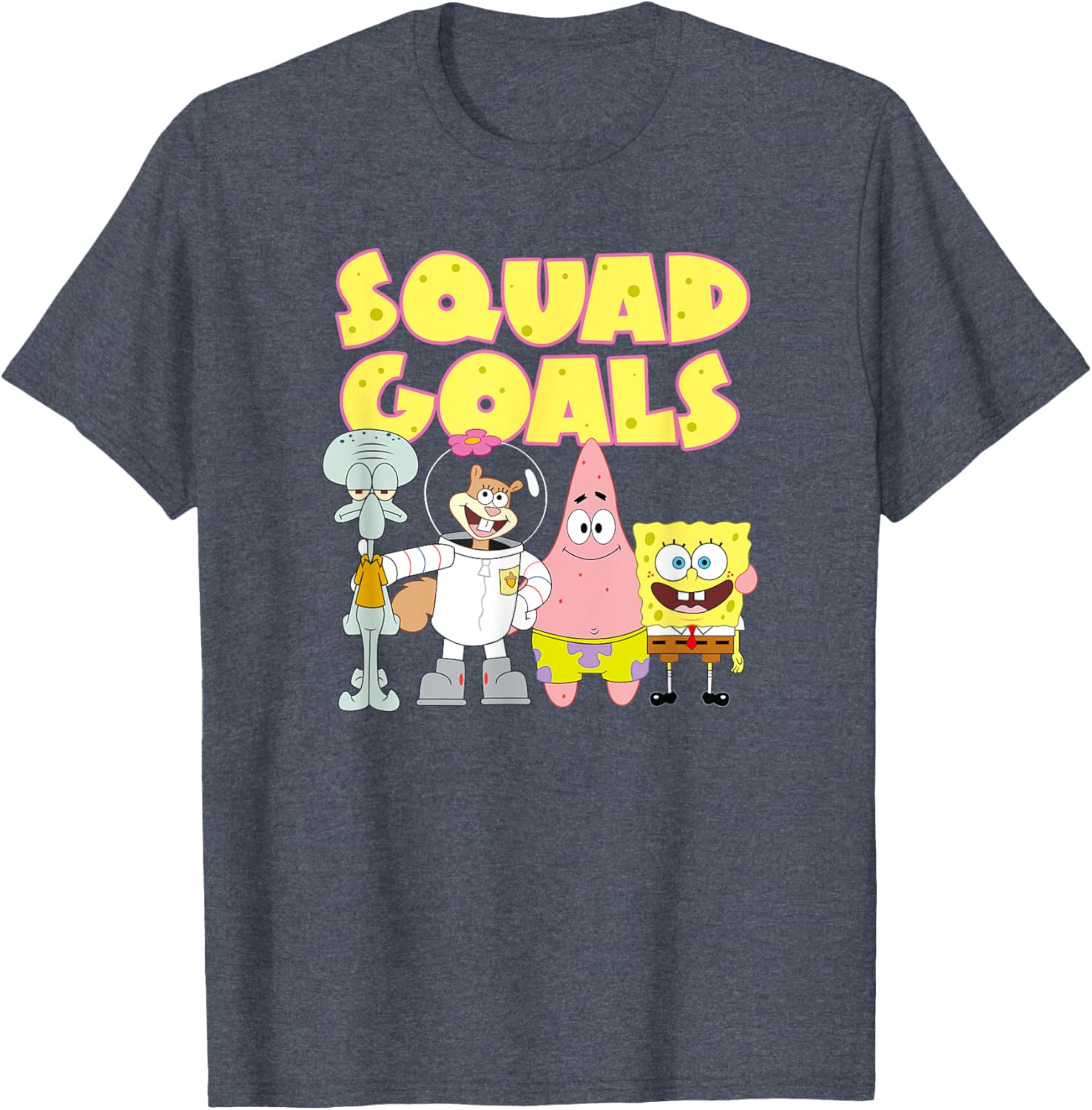 Mademark SpongeBob SquarePants Squad Goals T-Shirt for Fun Style - 5