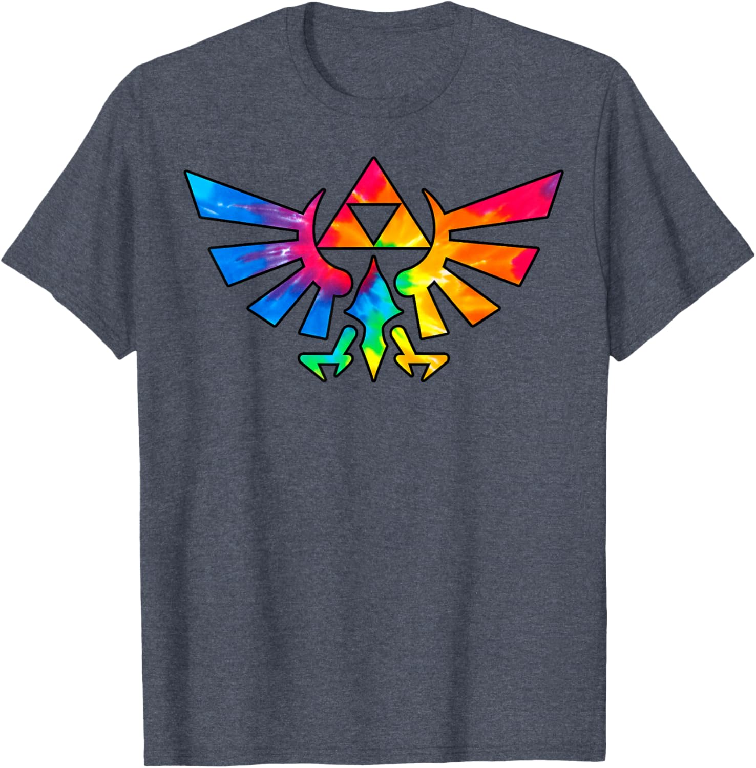 Triforce Symbol Tie Dye T-Shirt for Legend of Zelda Fans - Vibrant Design - 2