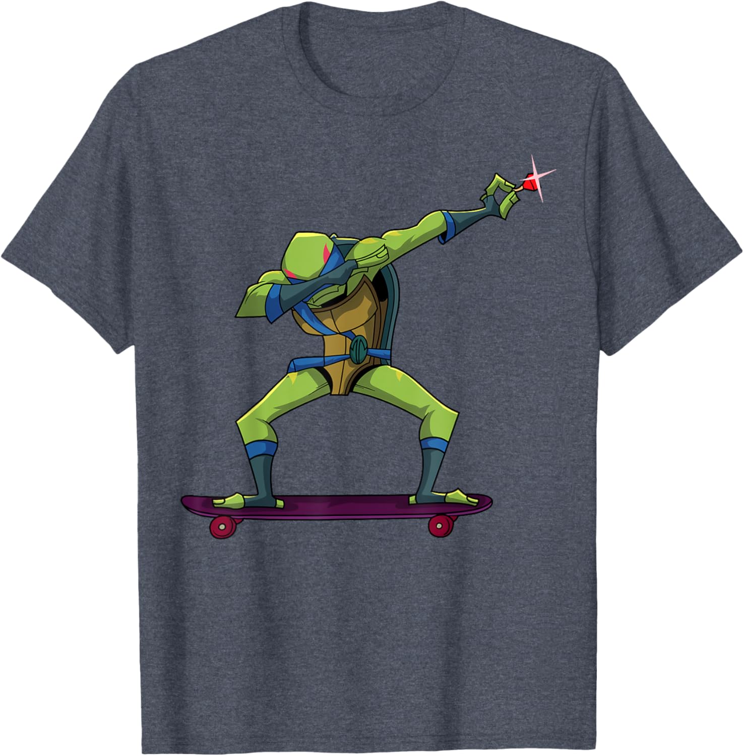 Dabbing Leonardo TMNT Skateboard T-Shirt for Cool Kids and Teens - 3