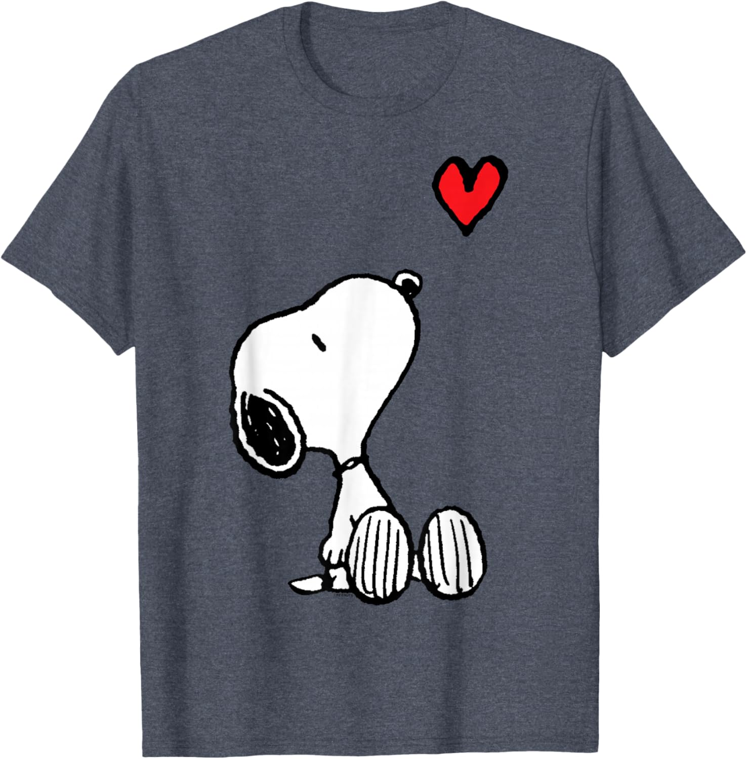 Peanuts Snoopy Heart Sitting T-Shirt for Fun and Stylish Outfits - 11