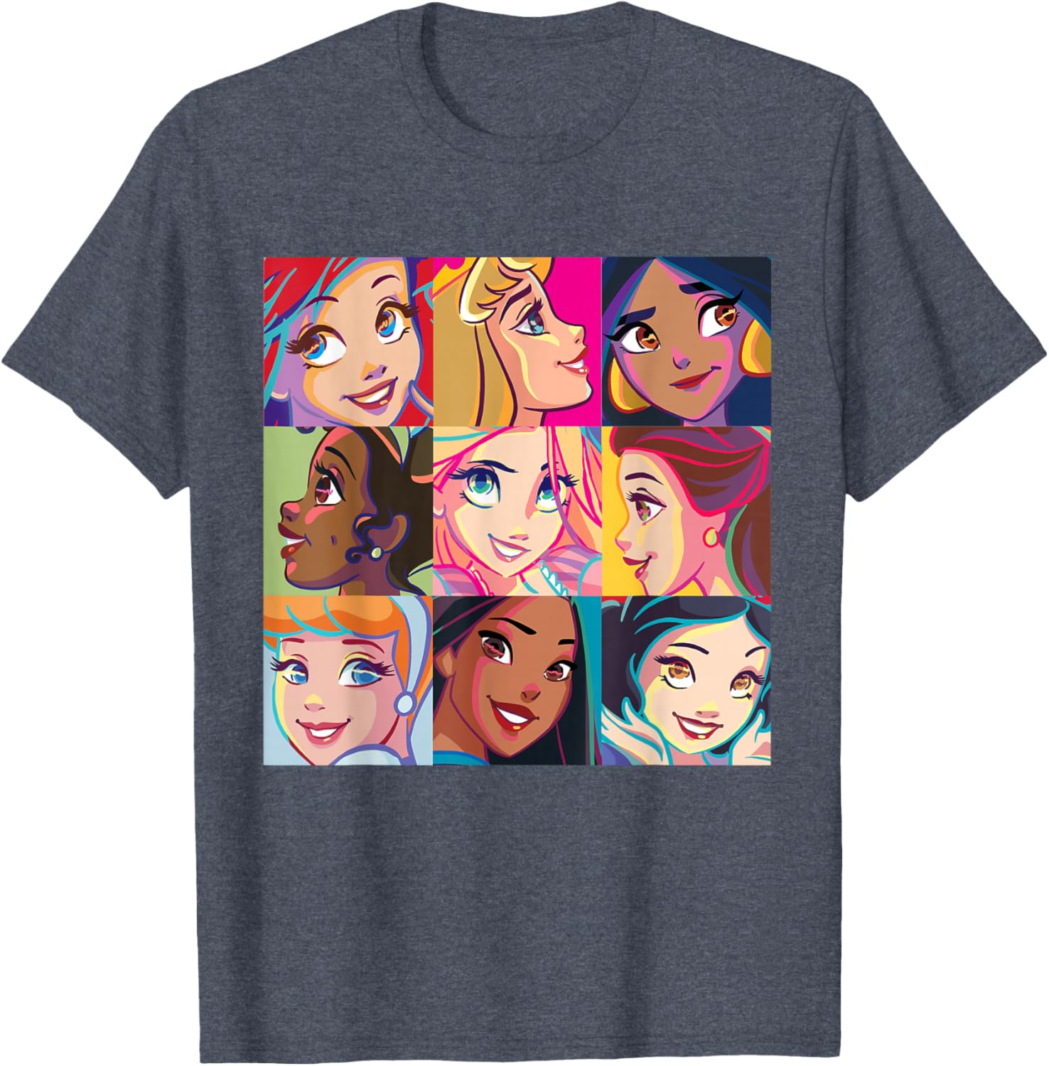 Disney Princess Pop Art Grid T-Shirt for Fun Fashion Lovers - 11