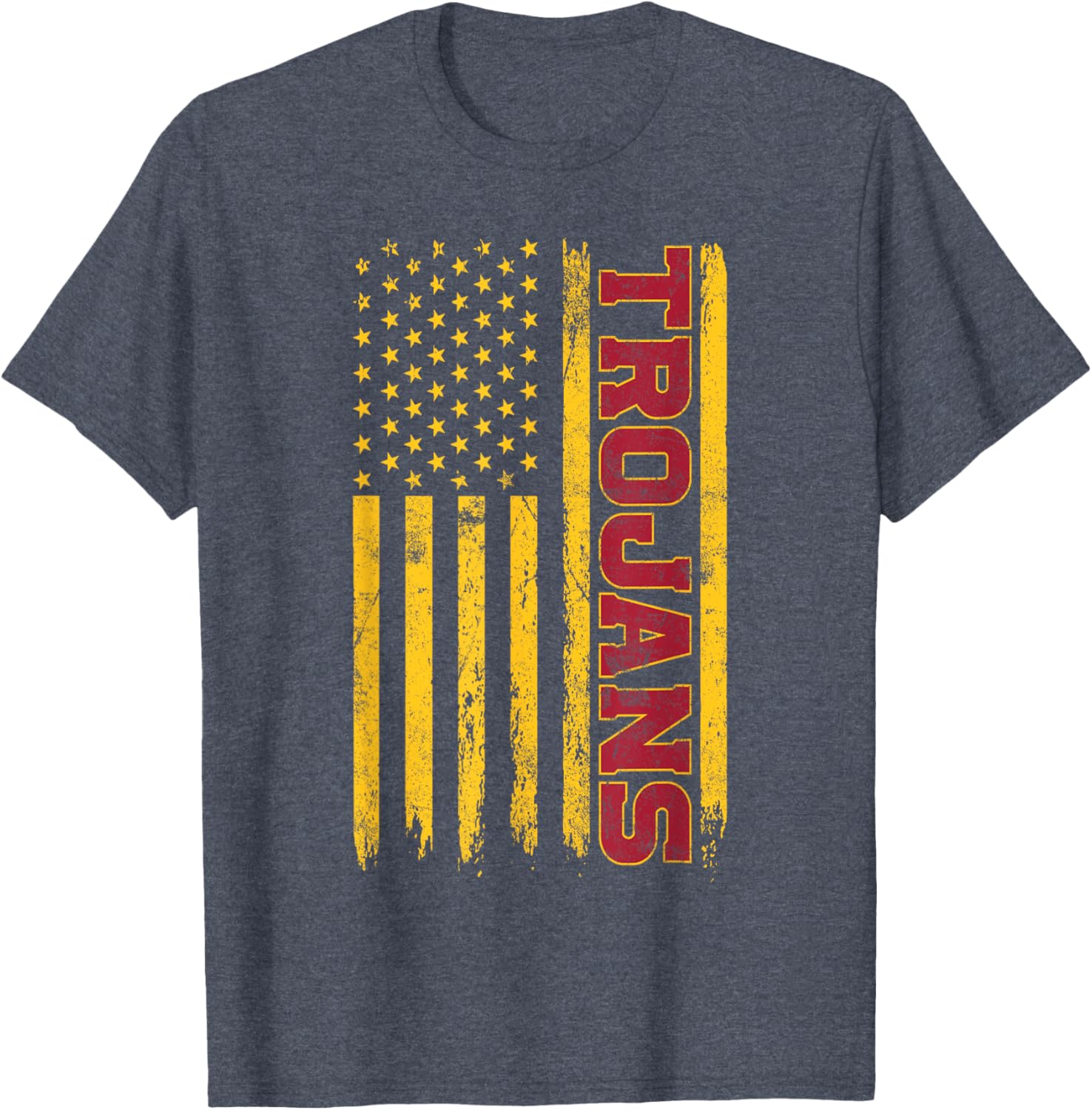 USC Trojans American Flag T-Shirt for Sports Fans and Outdoors Fun - 8