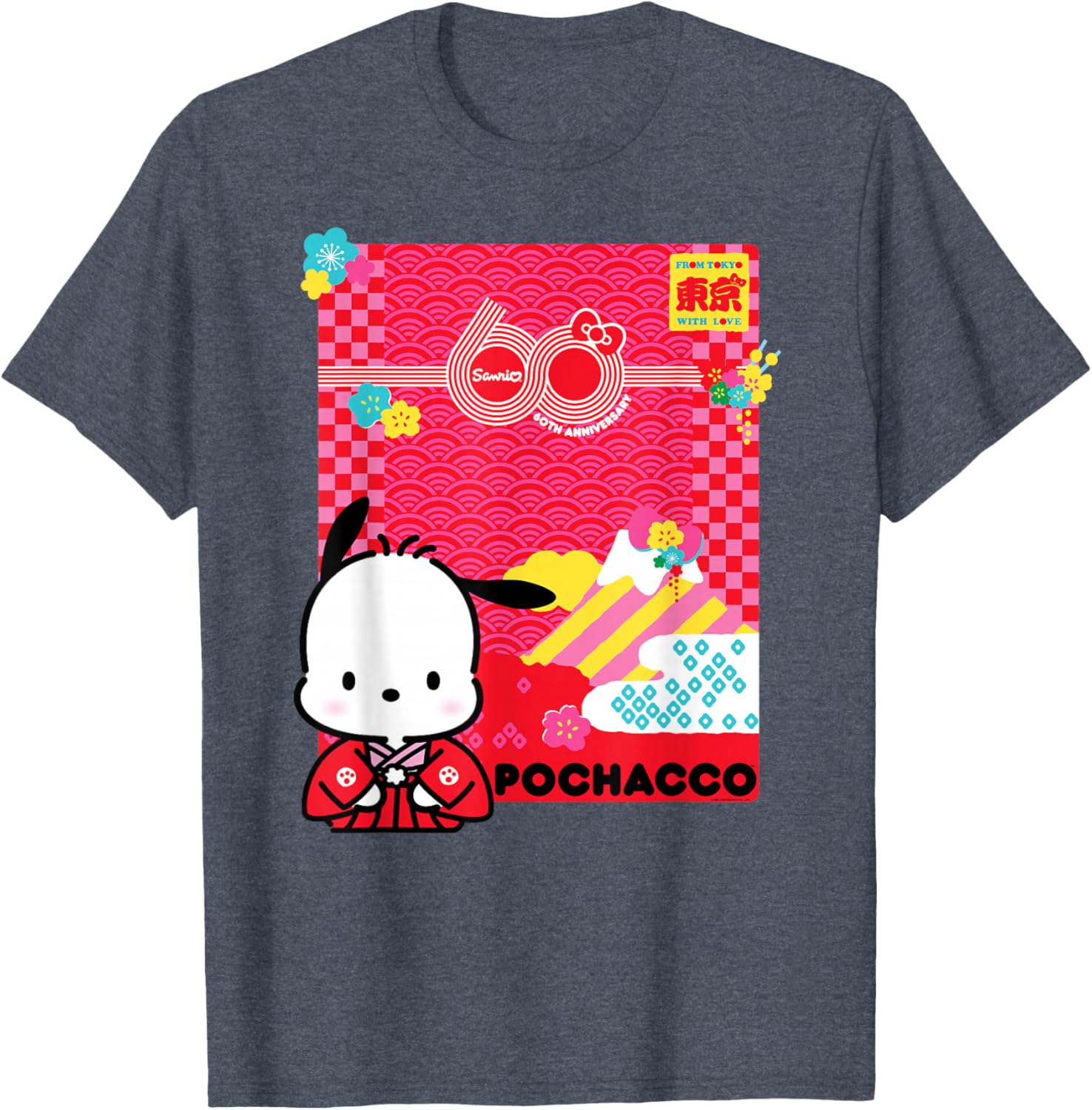Pochacco Sanrio 60th Anniversary T-Shirt for Kids and Adults - 14