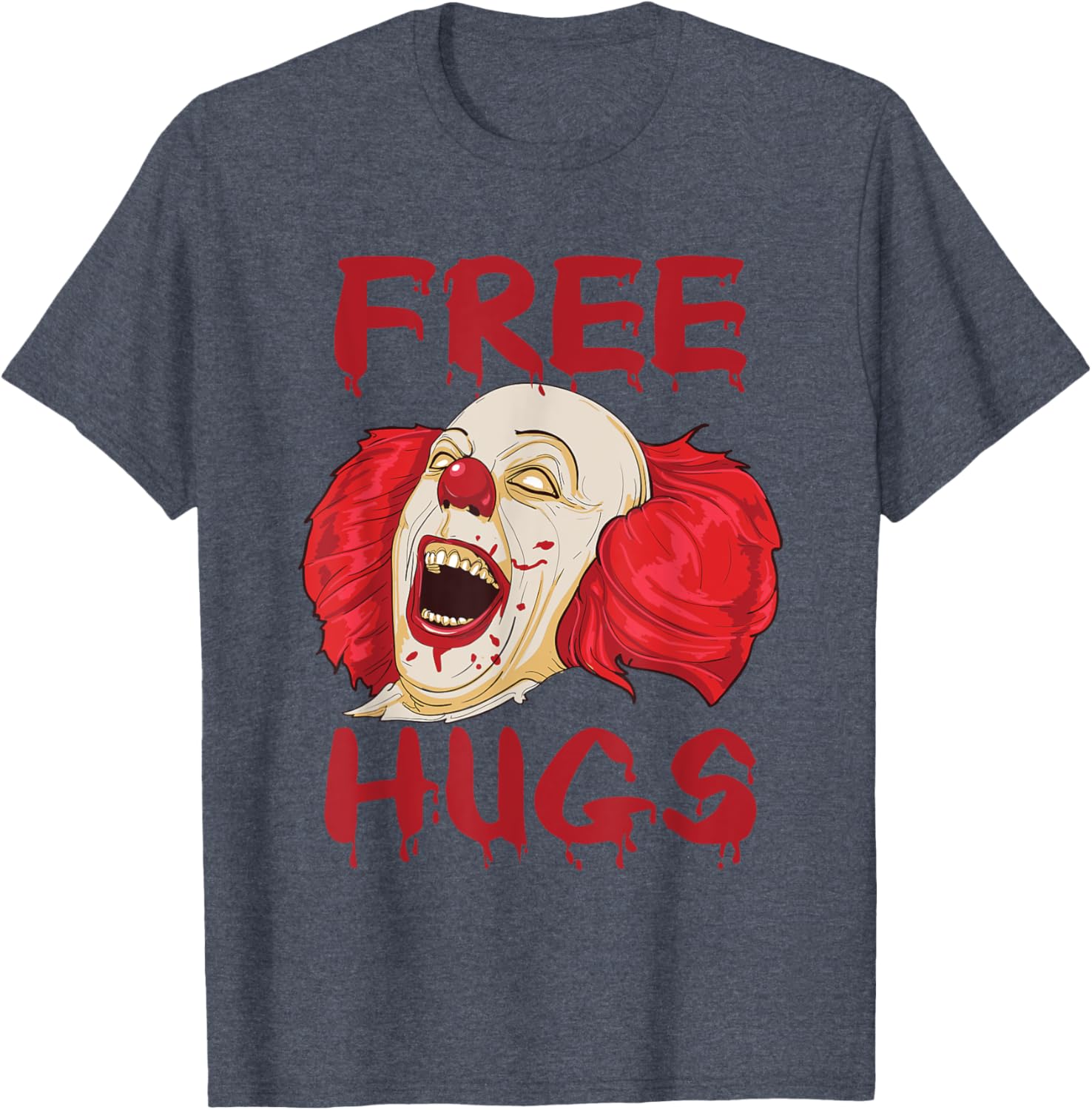 Free Hugs Halloween Scary Clown T-Shirt Gift for Horror Fans - 17