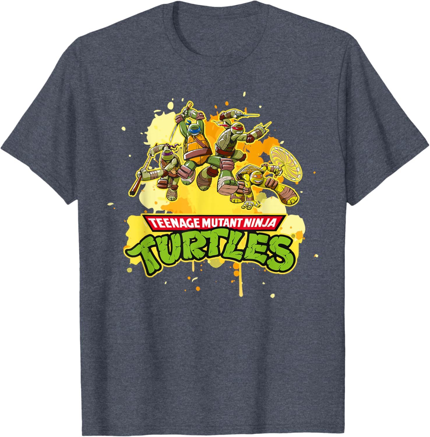 Mademark TMNT Splatter Paint Attack T-Shirt for Teenage Mutant Ninja Turtles Fans - 5