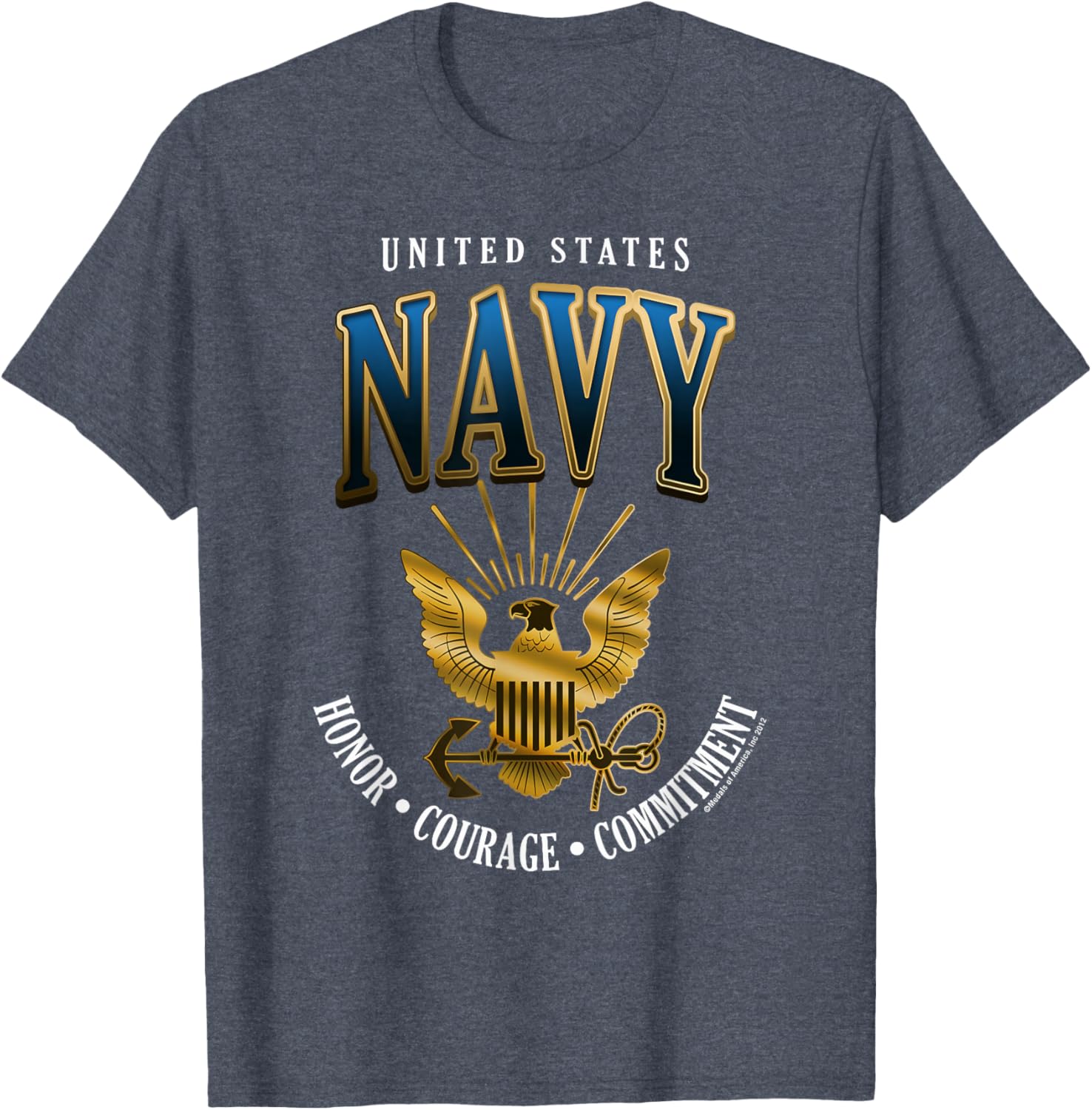 United States Navy Honor Courage Commitment T-Shirt for Proud Fans - 1