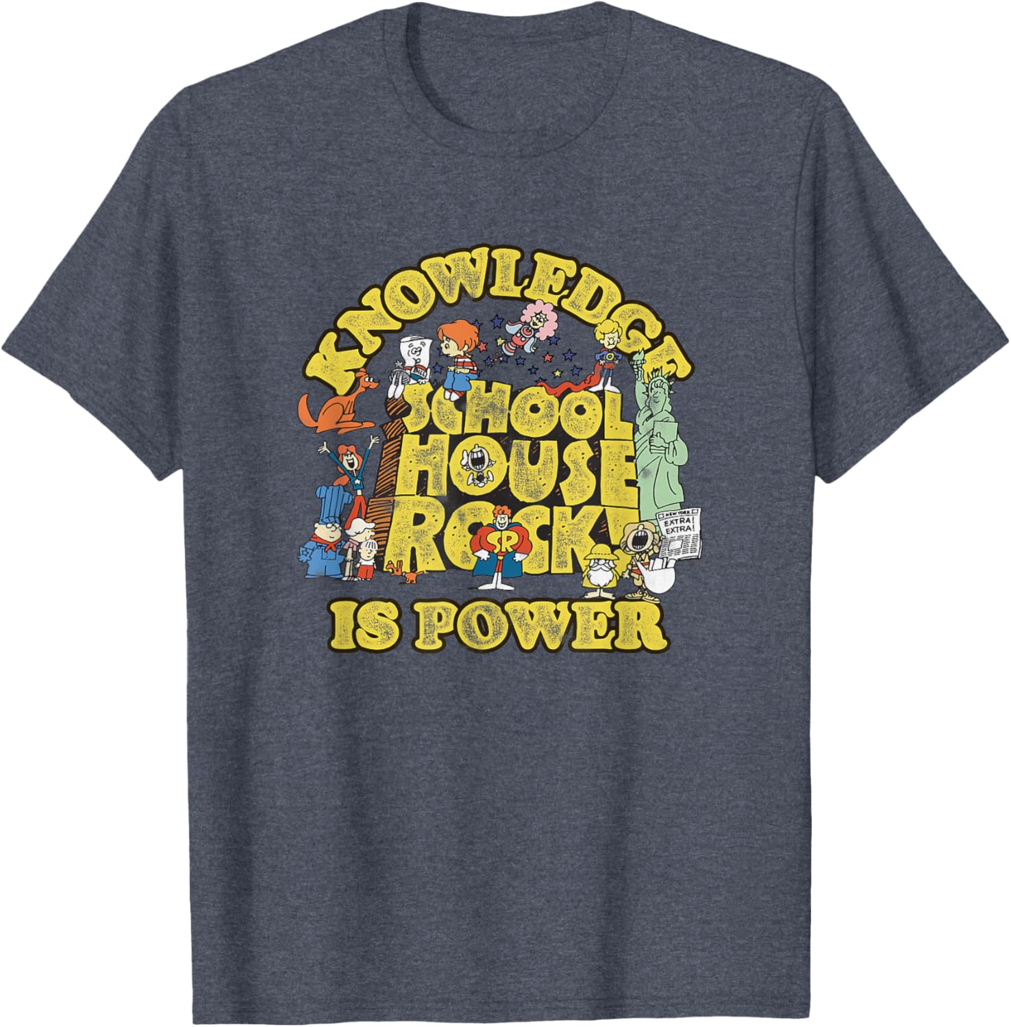 Ripple Junction Schoolhouse Rock Knowledge Is Power T-Shirt for Fans - 7