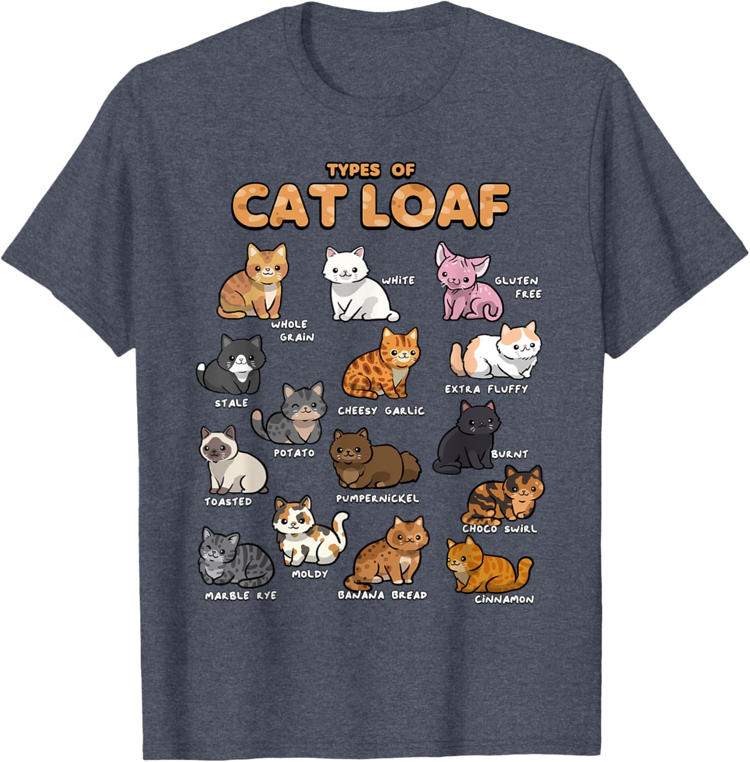 Cute Cat Loaf Kawaii Kitten T-Shirt for Cat Lovers Men Women Kids - 6
