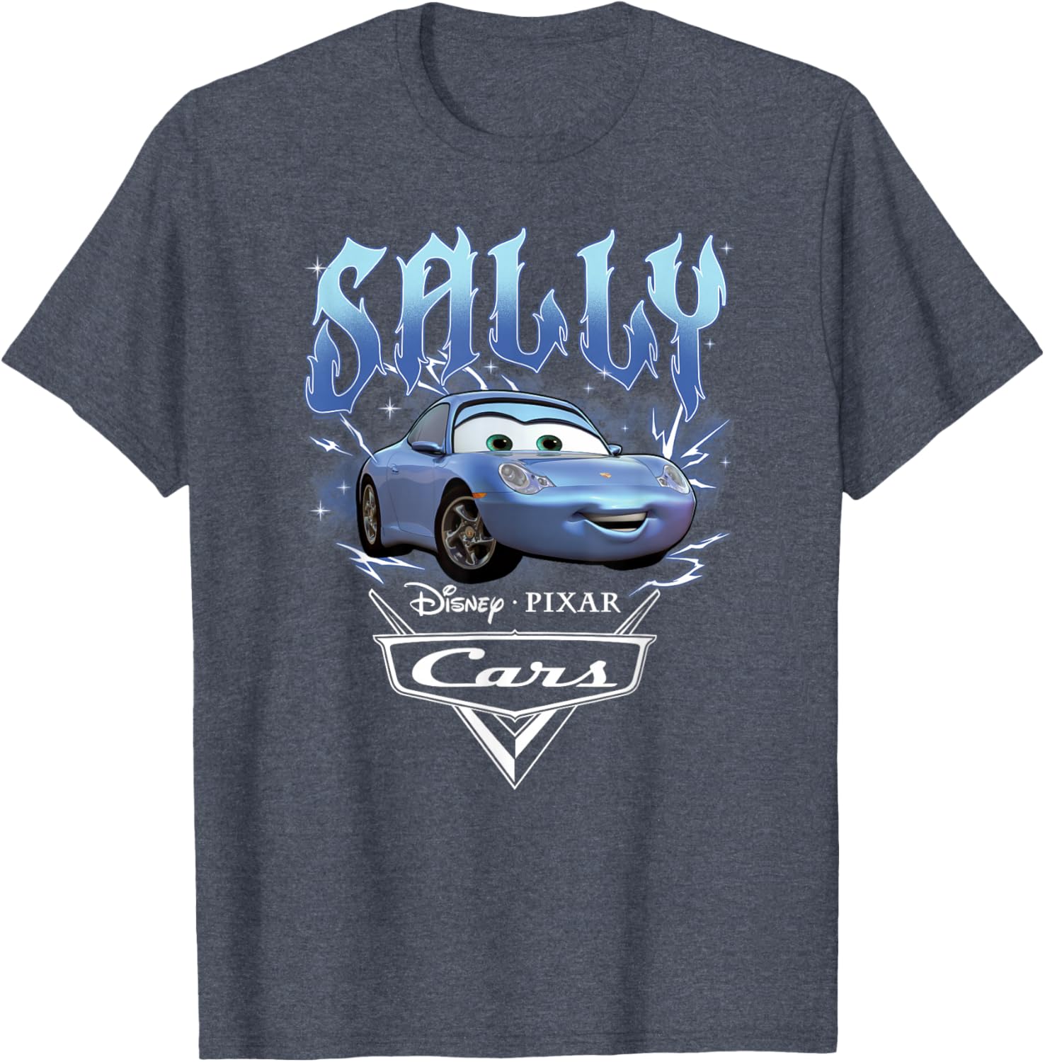 Disney Pixar Cars Sally Racer Distressed Portrait T-Shirt for Fans - 2