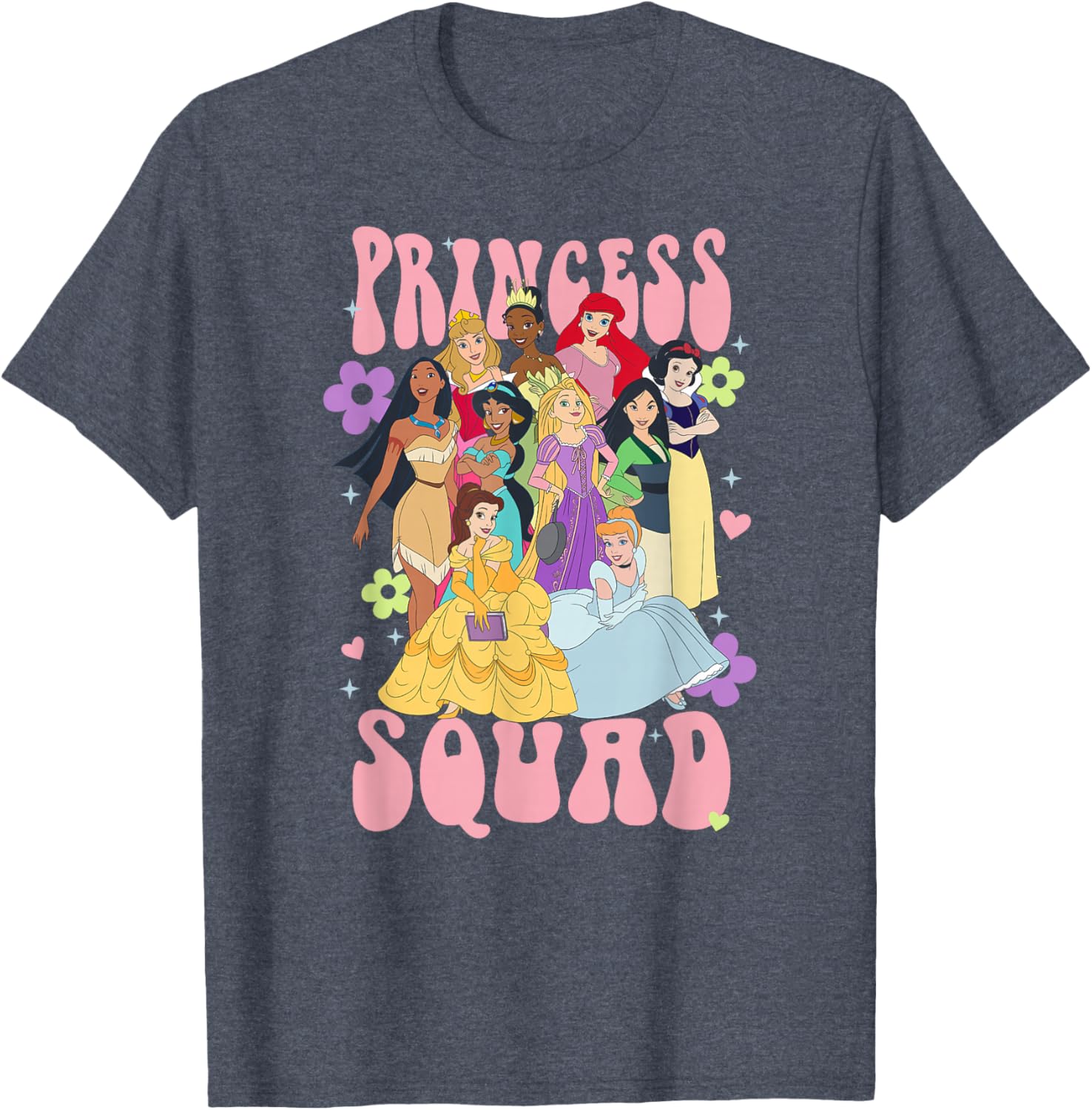 Disney Princess Epic Squad Girl Power Floral T-Shirt for Girls - 5