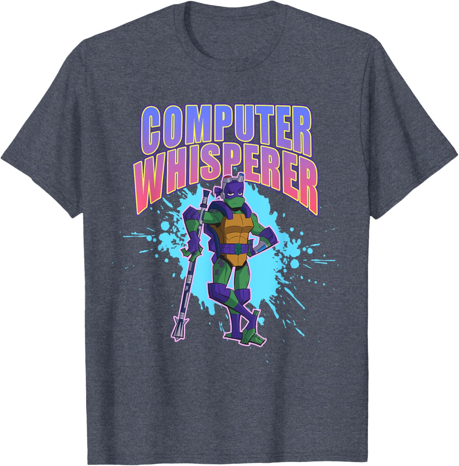 Mademark Teenage Mutant Ninja Turtles Donatello Loves to Code T-Shirt - 3