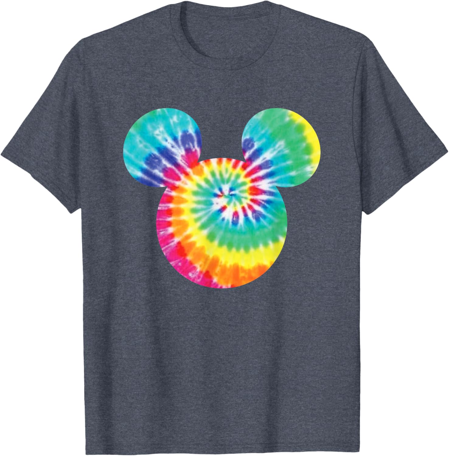 Disney Mickey Mouse Rainbow Tie-Dye Short Sleeve T-Shirt for Fun Style - 11