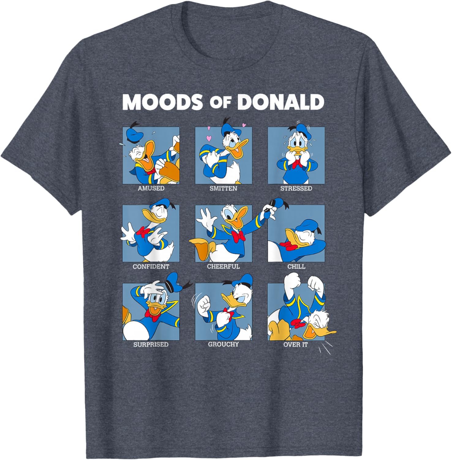 Mickey Mouse Donald Duck Mood Short Sleeve T-Shirt for Kids and Adults - 6
