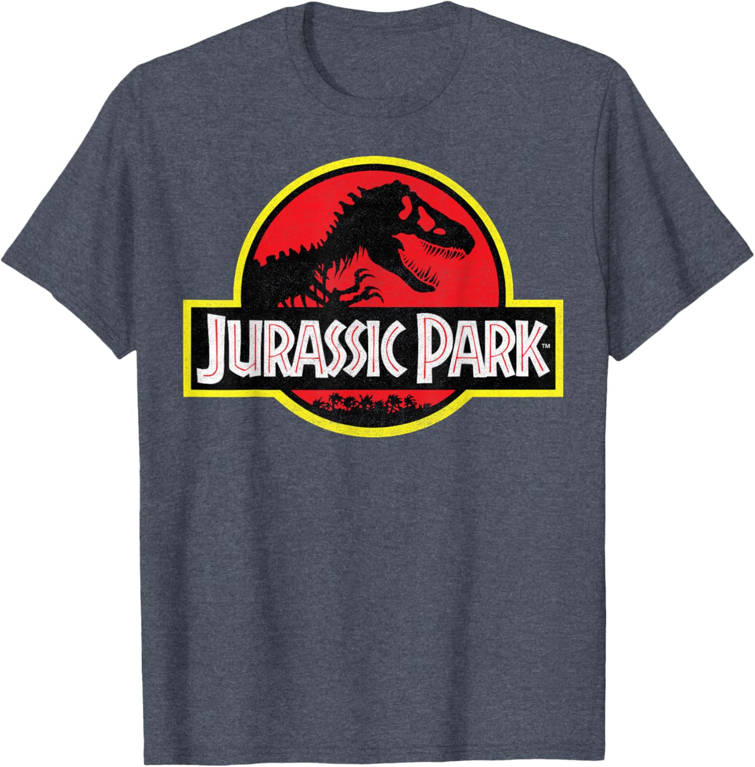 Jurassic Park Vintage Logo T-Shirt for Adults - Black Small Unisex Tee - 5