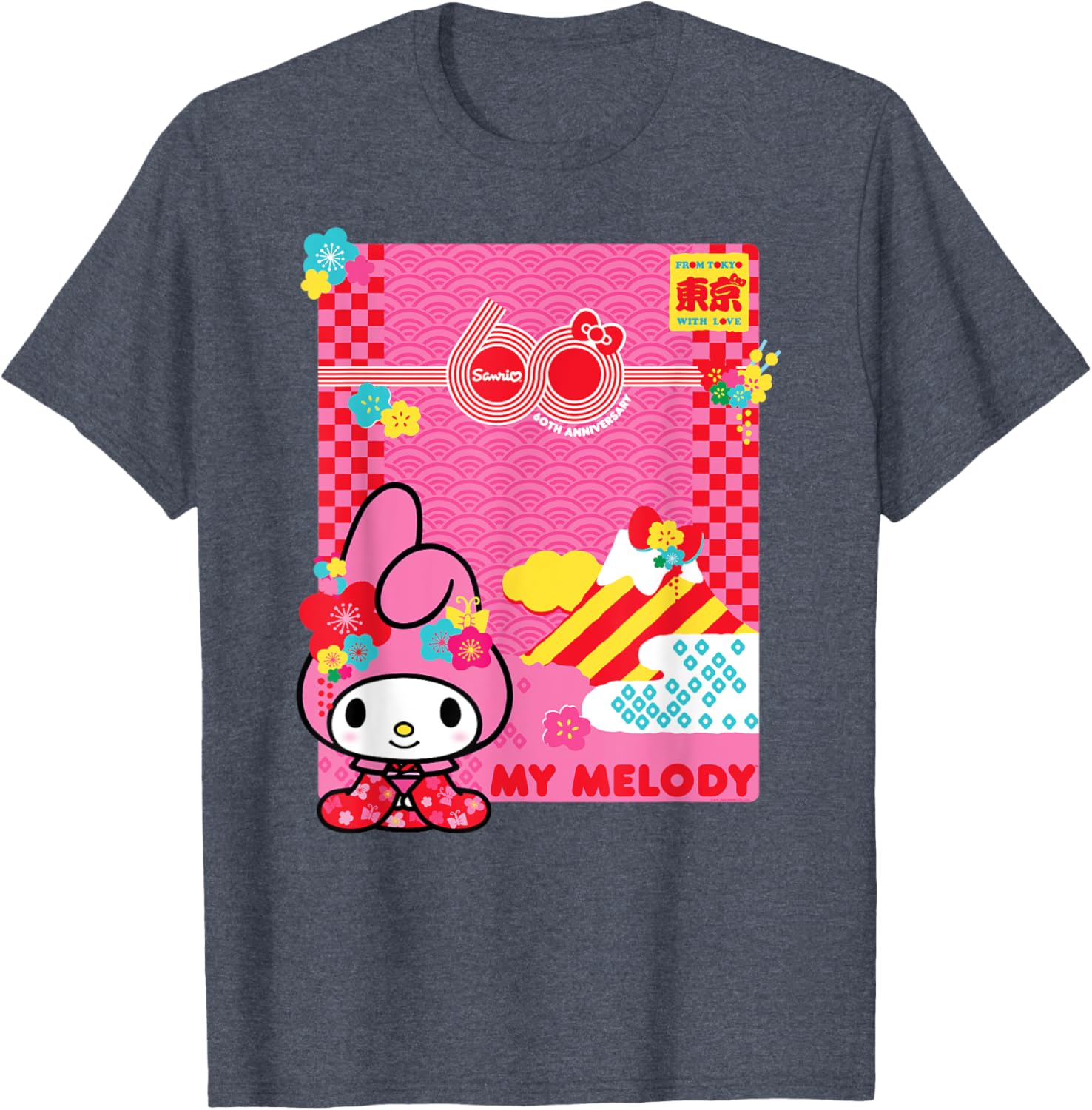 My Melody Sanrio 60th Anniversary T-Shirt for Fans and Collectors - 2