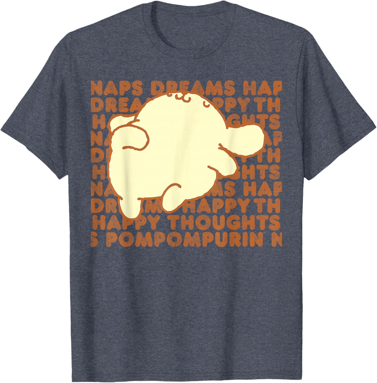 Pompompurin Happy Thoughts Nap Time T-Shirt for Cozy Relaxation - 19