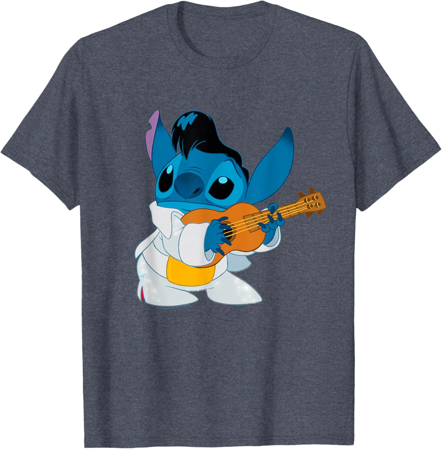 Lilo & Stitch Elvis Stitch Ready to Play Logo T-Shirt for Fans - 8