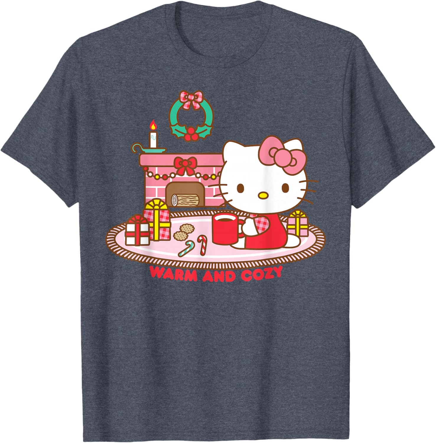 Hello Kitty Cozy Christmas T-Shirt Perfect for Festive Cheer and Comfort - 1