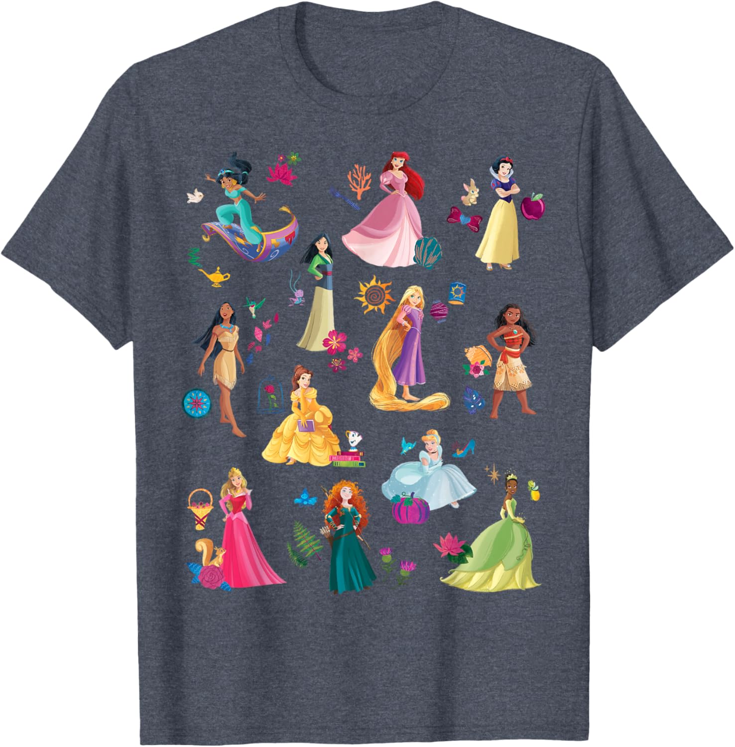 Disney Princess Magical Print T-Shirt for Kids Fun and Fashionable Wear - 4