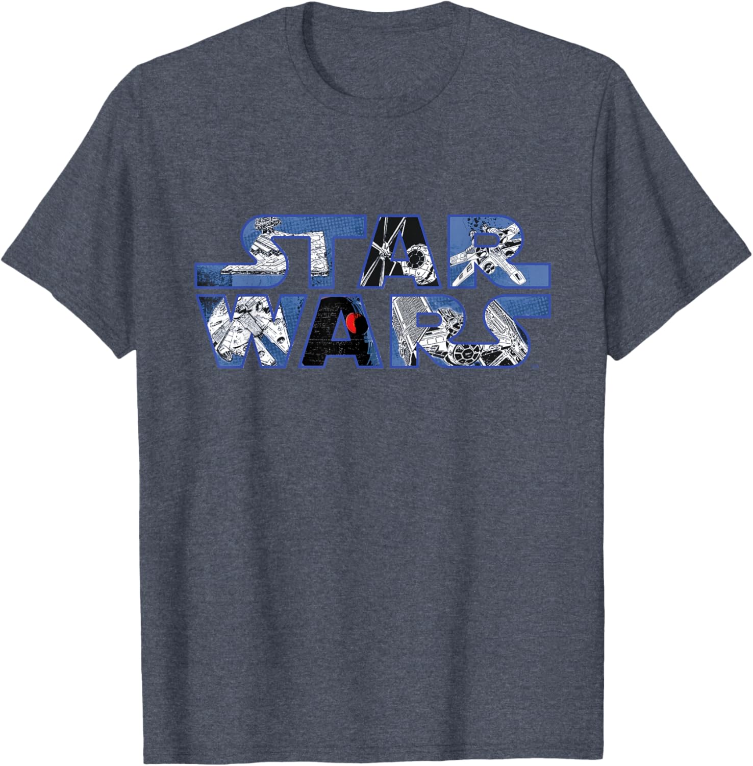 Star Wars Millennium Falcon and Death Star T-Shirt for Fans and Collectors - 2