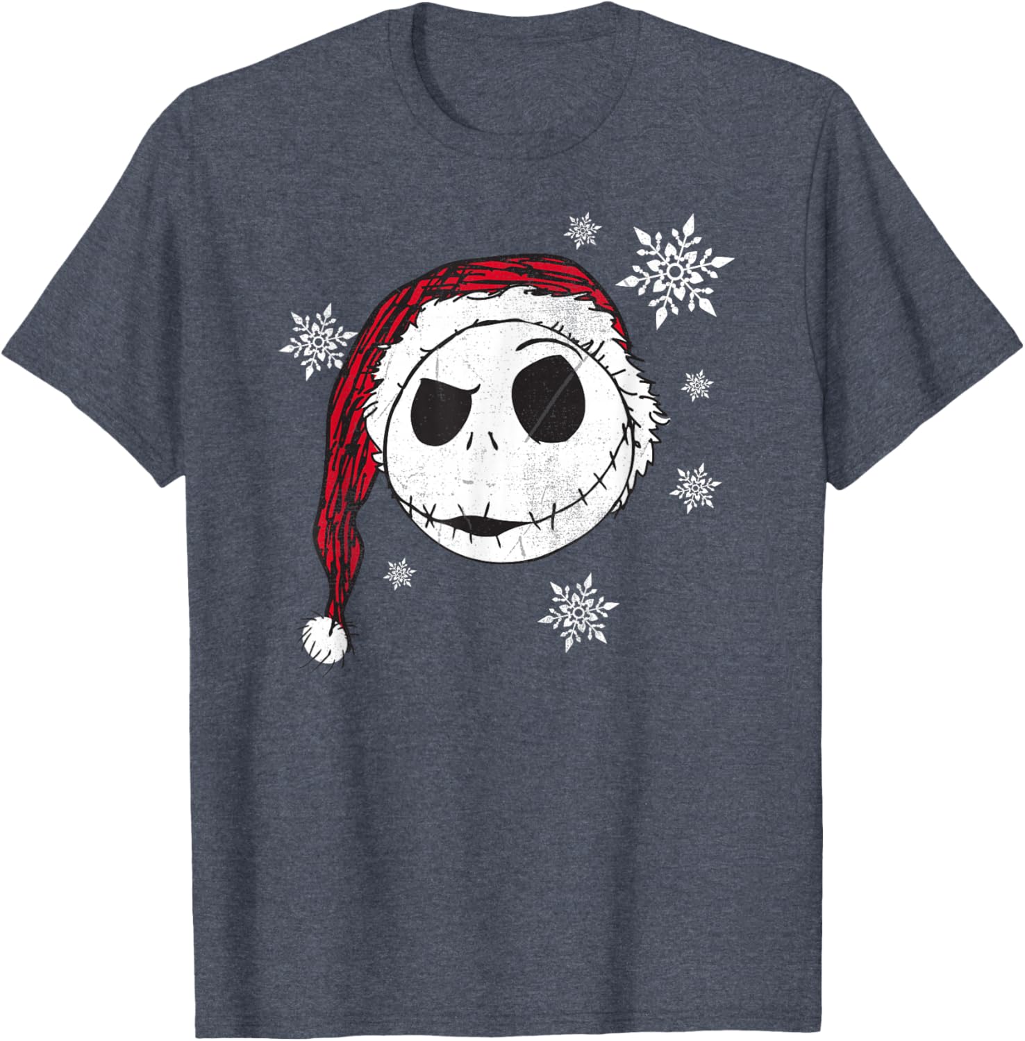 Disney Nightmare Before Christmas Holiday Snowflake Short Sleeve Tee - 7