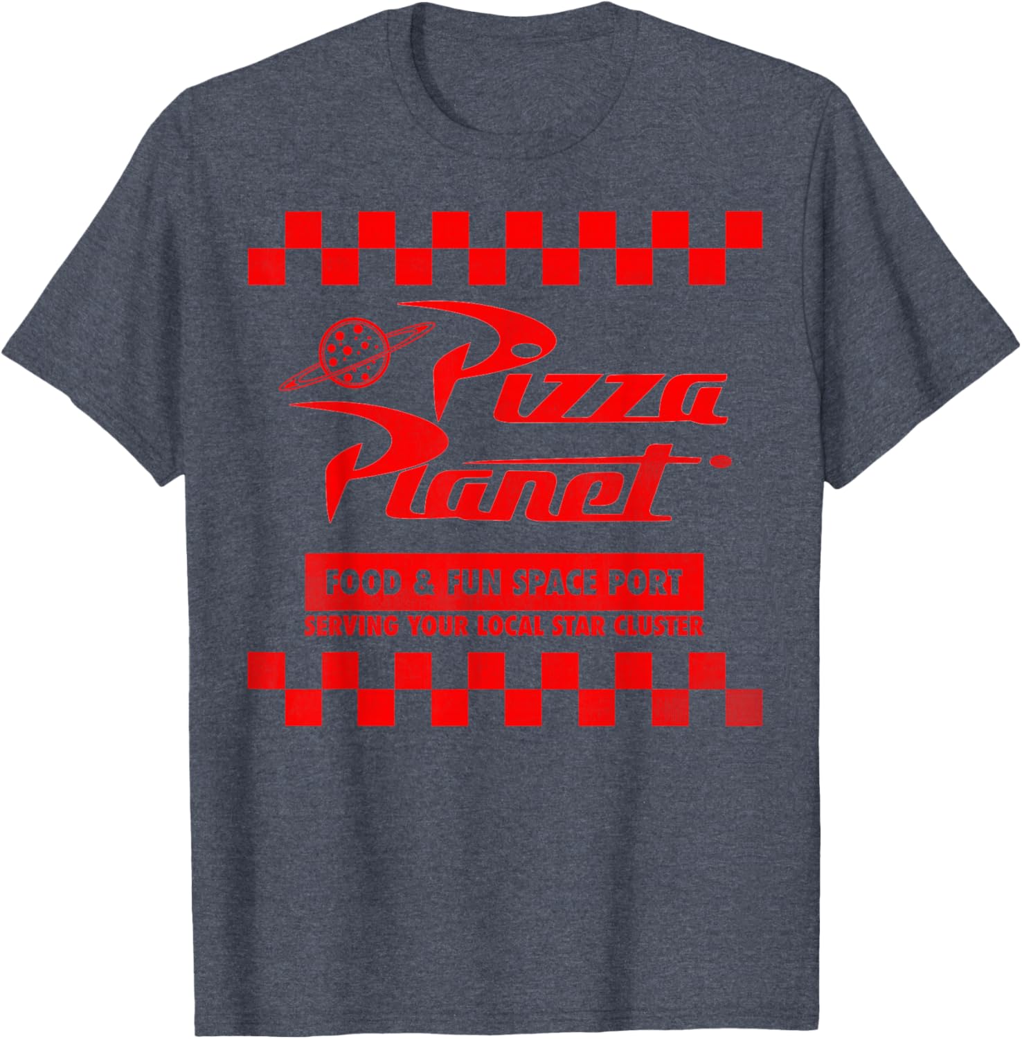 Disney Pixar Toy Story Pizza Planet Checkered Logo T-Shirt for Kids - 1