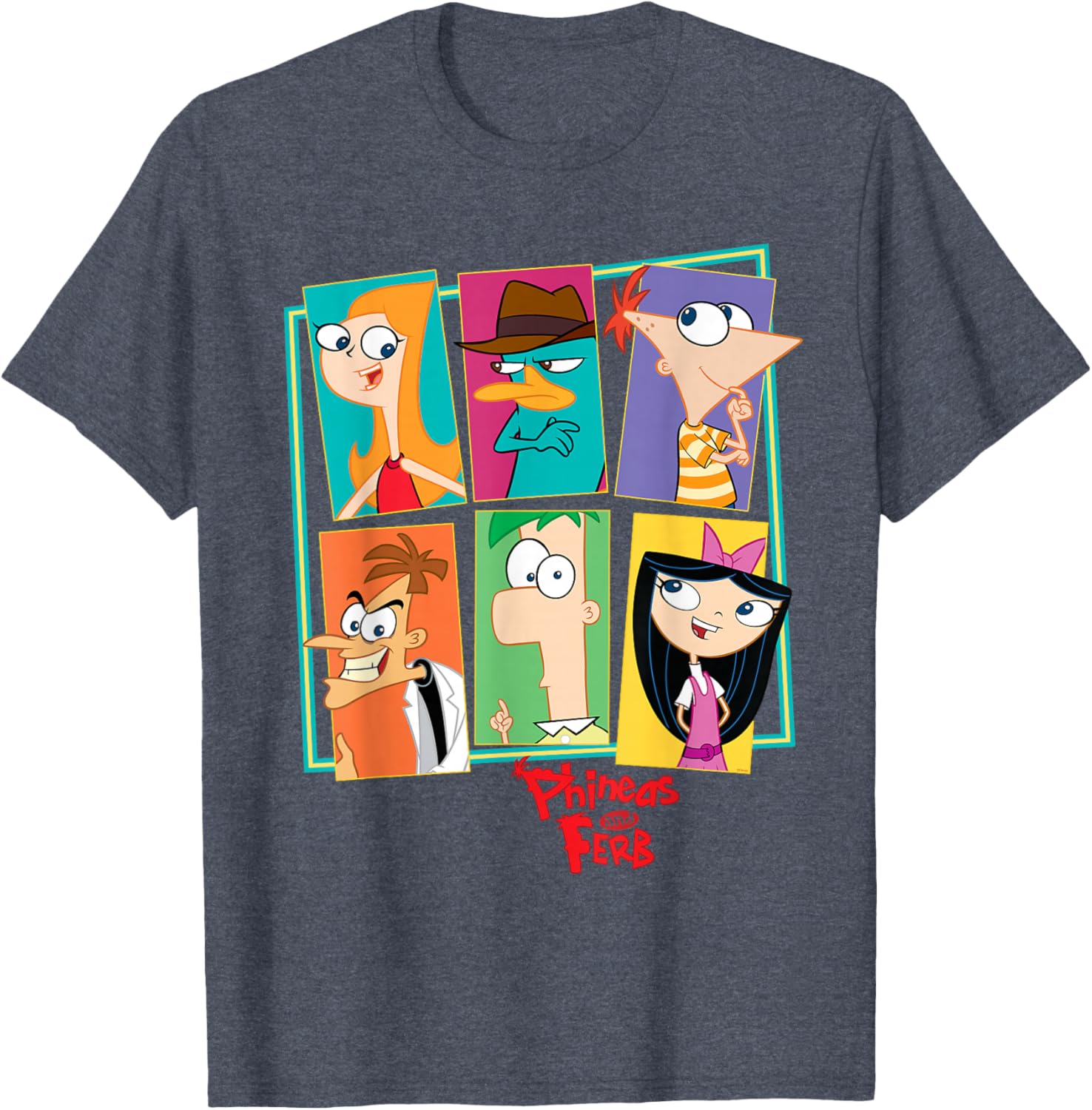 Phineas and Ferb Character Collage T-Shirt for Fun Disney Fans - 15