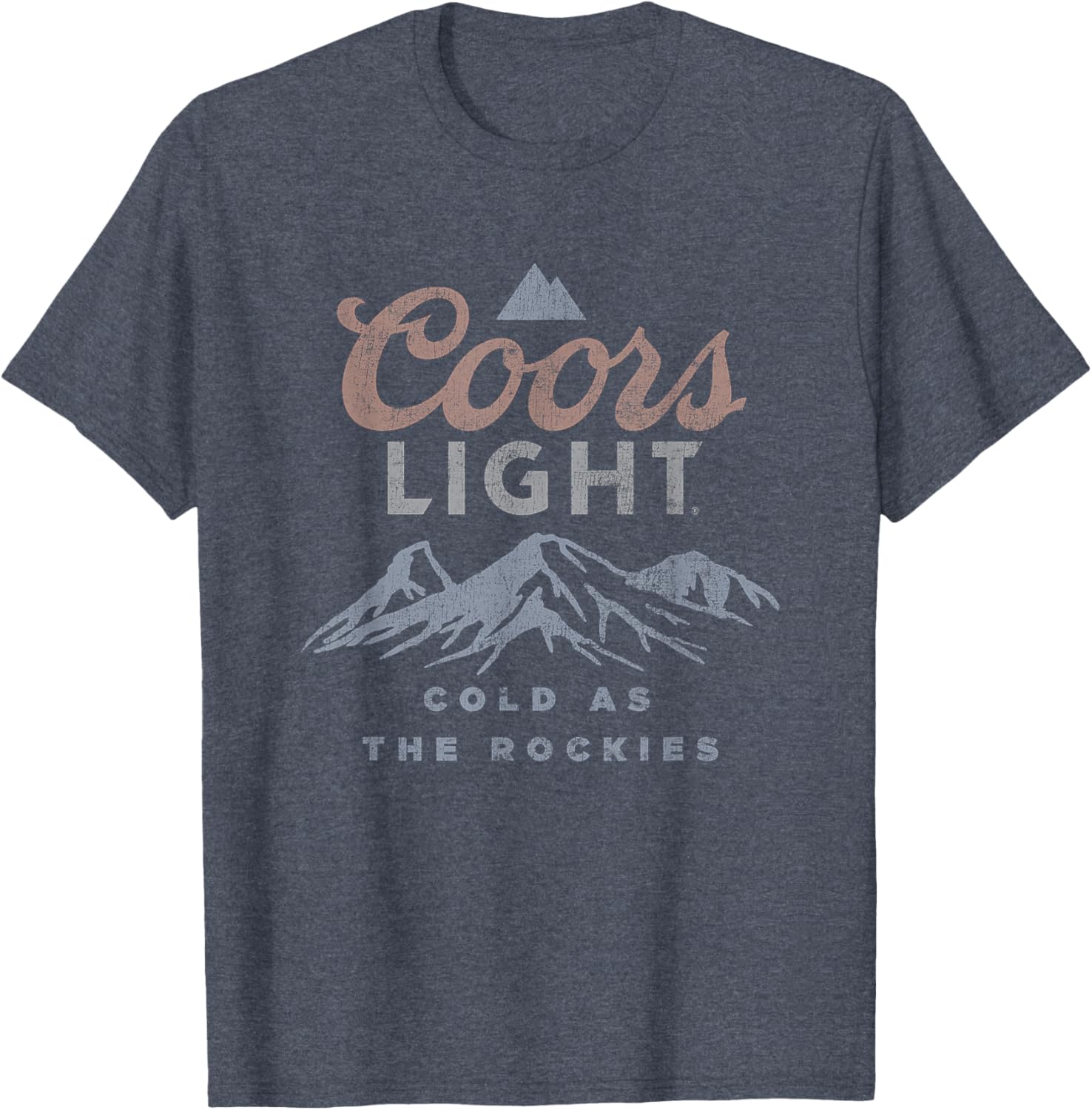 Coors Light Vintage Beer Label T-Shirt Cold As The Rockies Design - 6