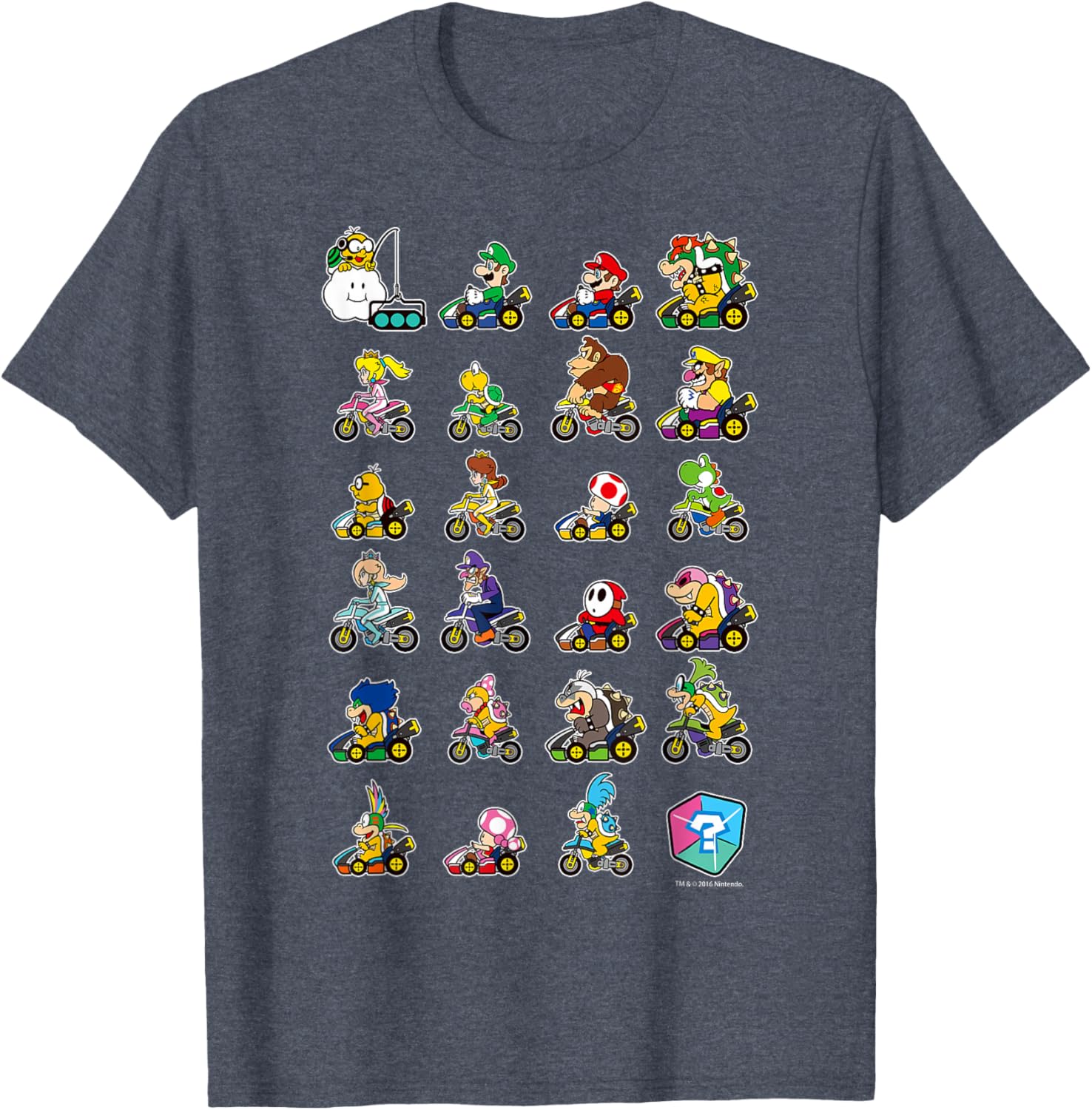 Mario Kart Character Stacks T-Shirt Fun Gaming Apparel for Fans - 2