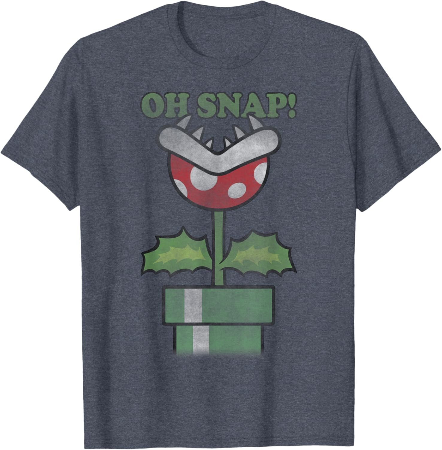 Vintage Nintendo Super Mario Piranha Plant Oh Snap T-Shirt for Gamers - 11