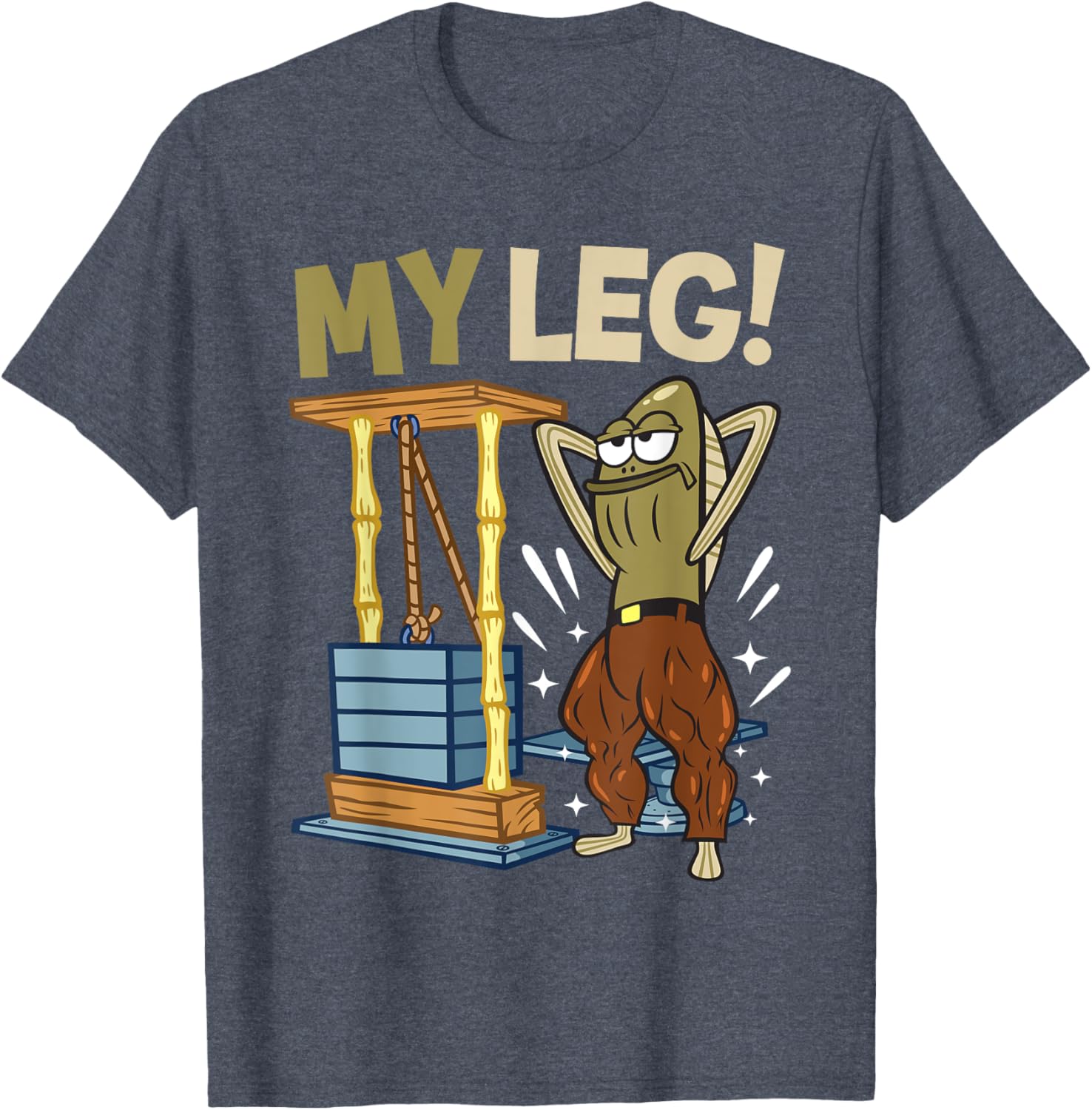 Mademark x SpongeBob My Leg Bodybuilding Funny T-Shirt for Leg Day - 12
