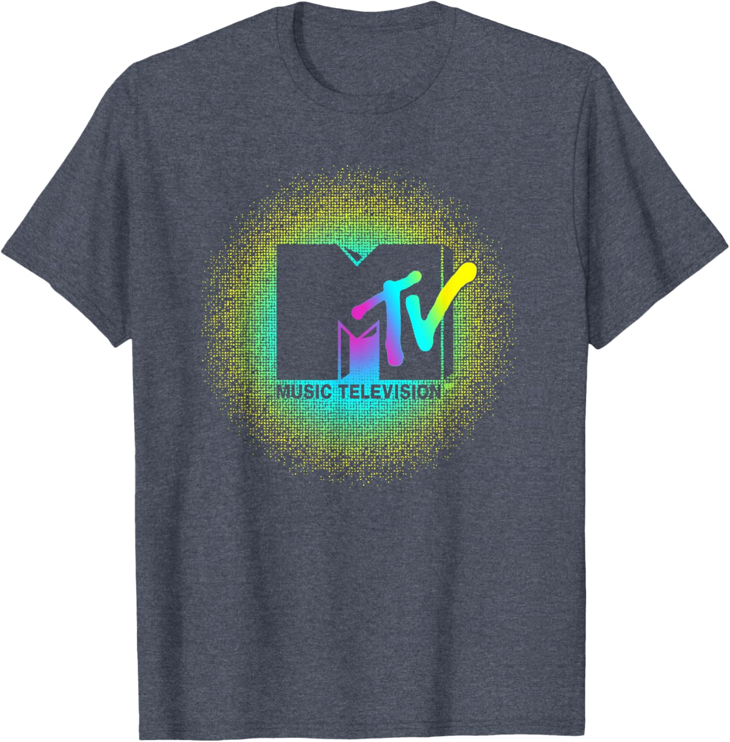 Mademark x MTV Vapor Wave Half Tone Burst Logo T-Shirt for Trendy Style - 4