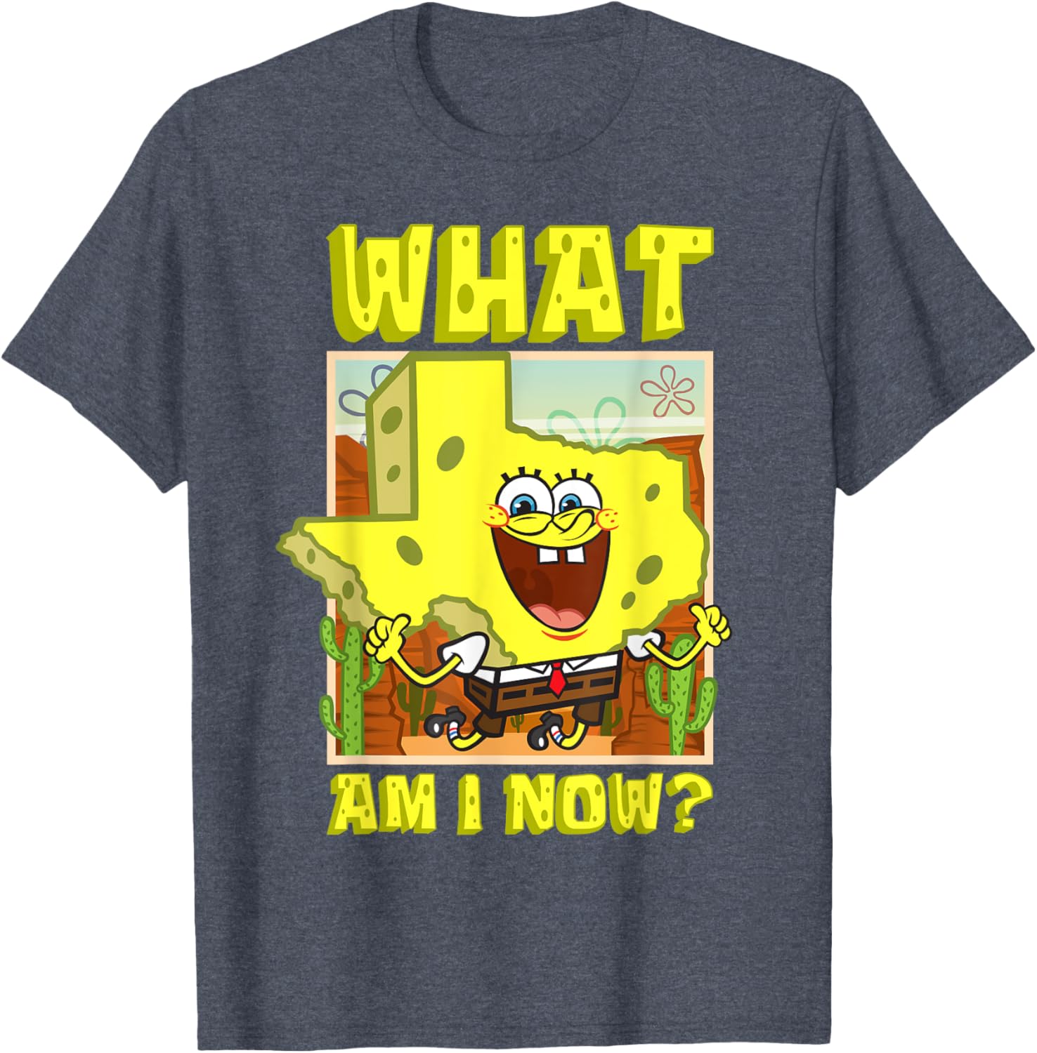 Mademark SpongeBob Texas Map T-Shirt for Fun Loving Texans - 11