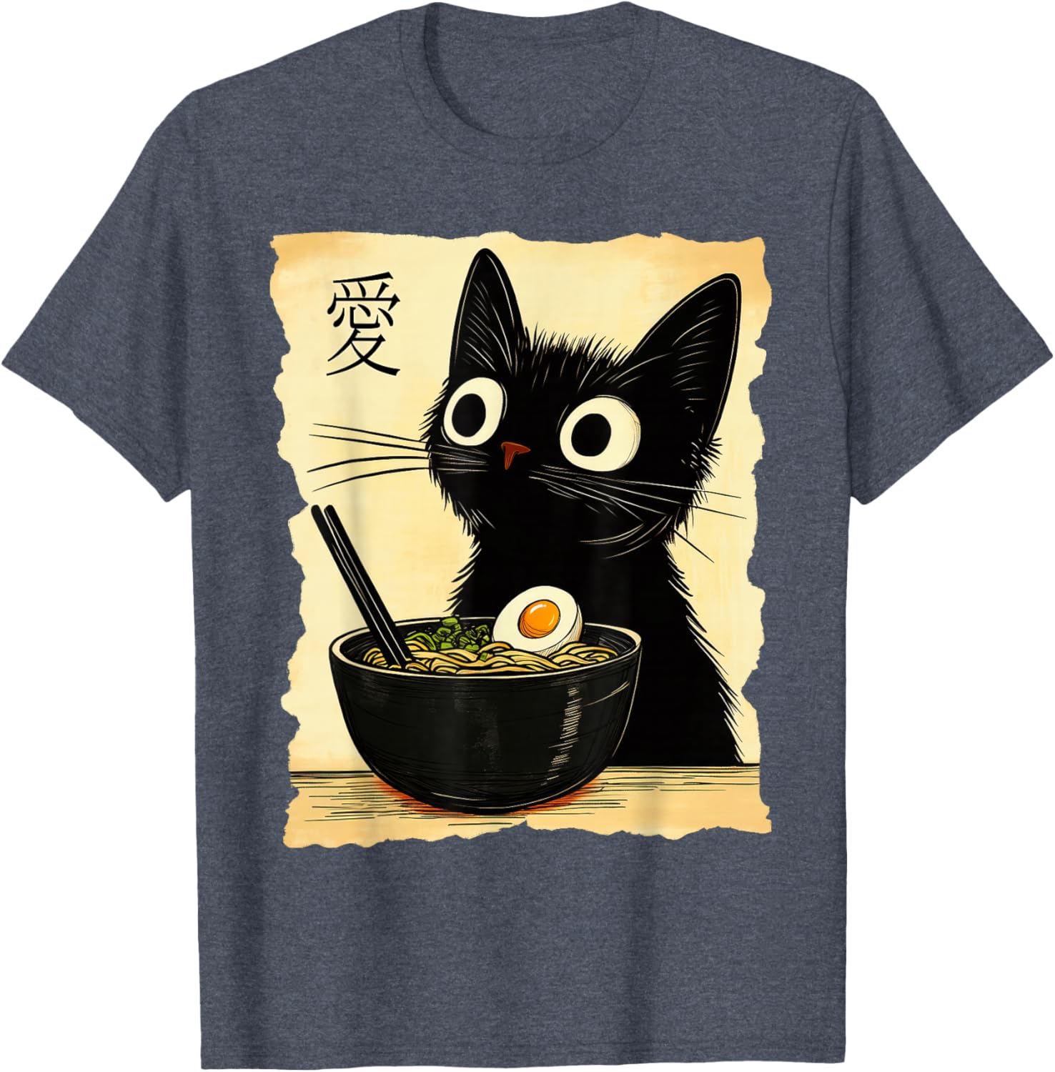 Funny Cat Ramen Graphic Tee Cute Japanese Kawaii Anime Cat T-Shirt - 17