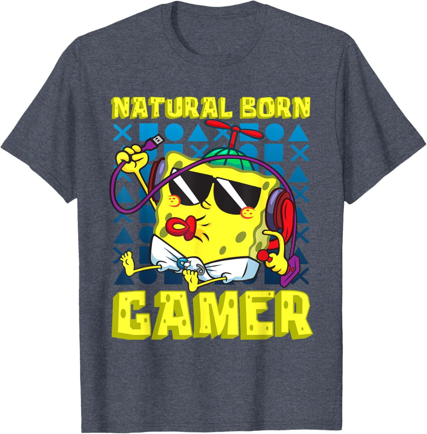 Mademark SpongeBob Gaming T-Shirt for Natural Born Gamers Fun Apparel - 4