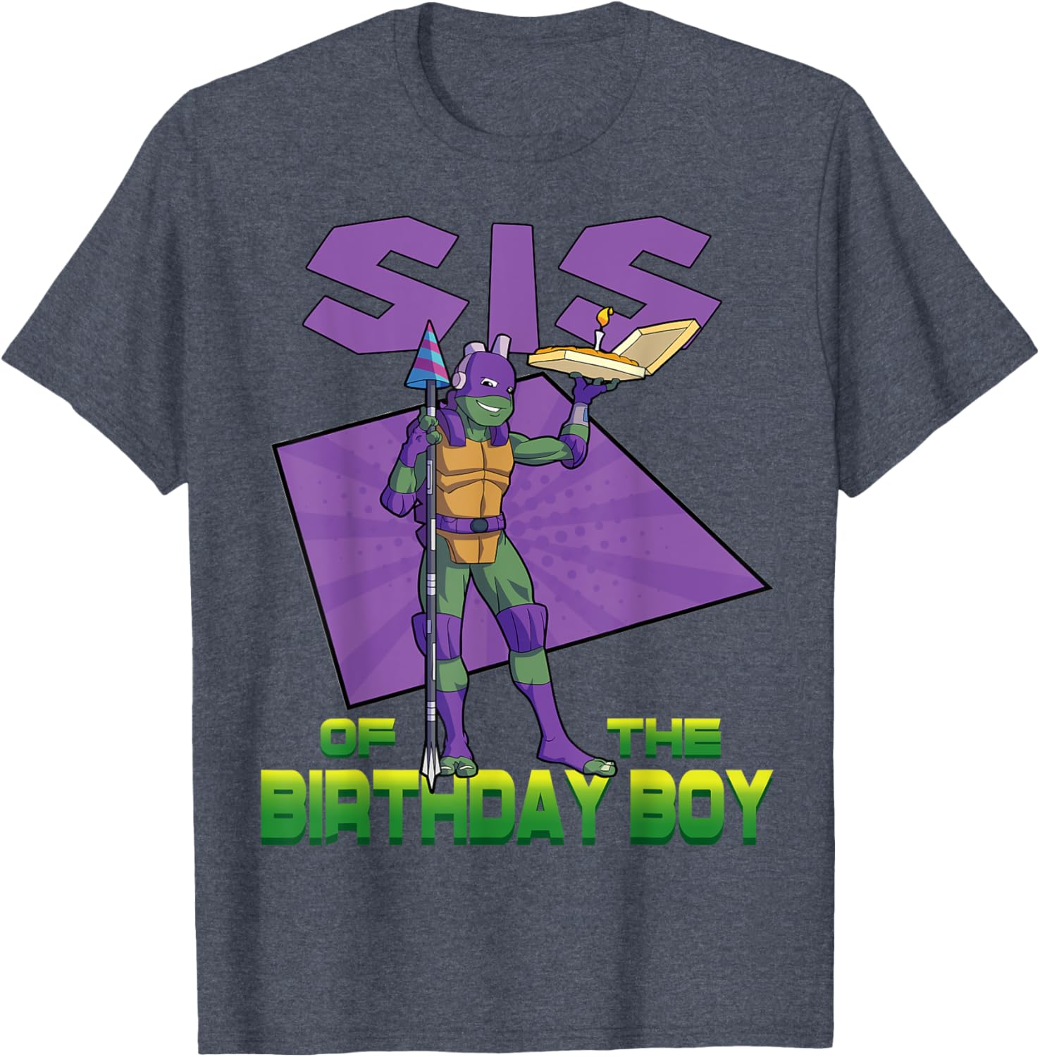 Mademark Teenage Mutant Ninja Turtles Donnie Birthday Pizza Party T-Shirt - 25