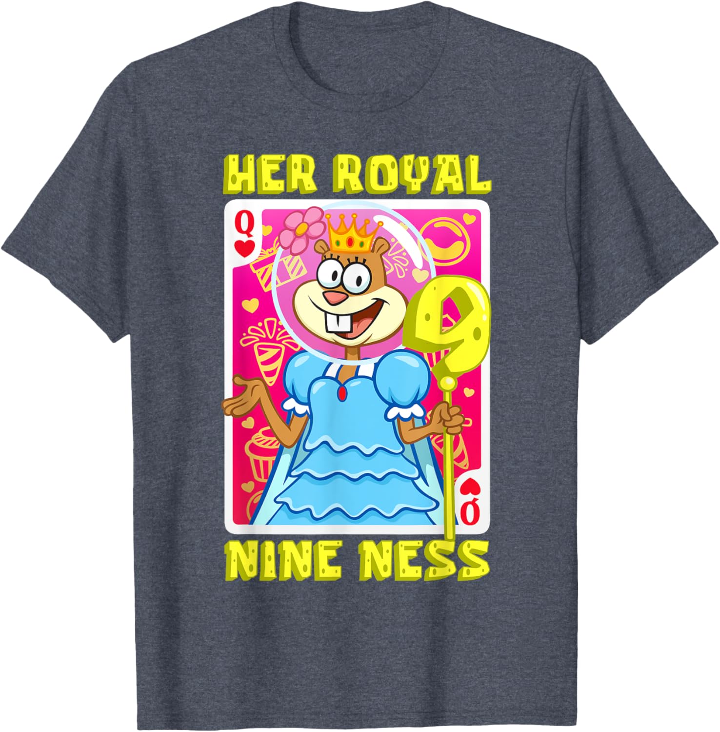 SpongeBob Her Royal Nine-ness Girl 9th Birthday T-Shirt for Kids - 8