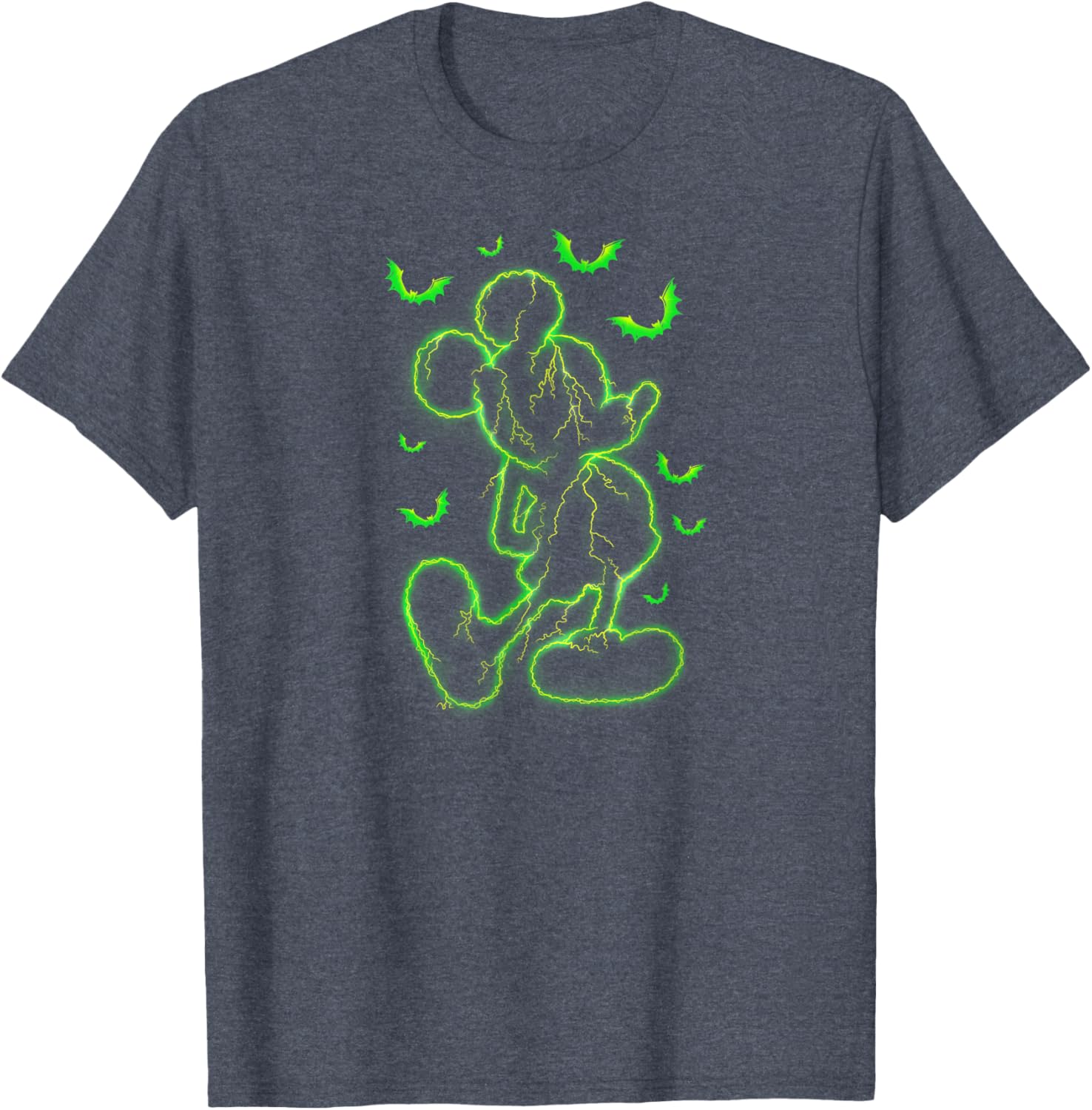 Mickey Mouse Green Lighting Halloween T-Shirt for Kids and Adults - 2