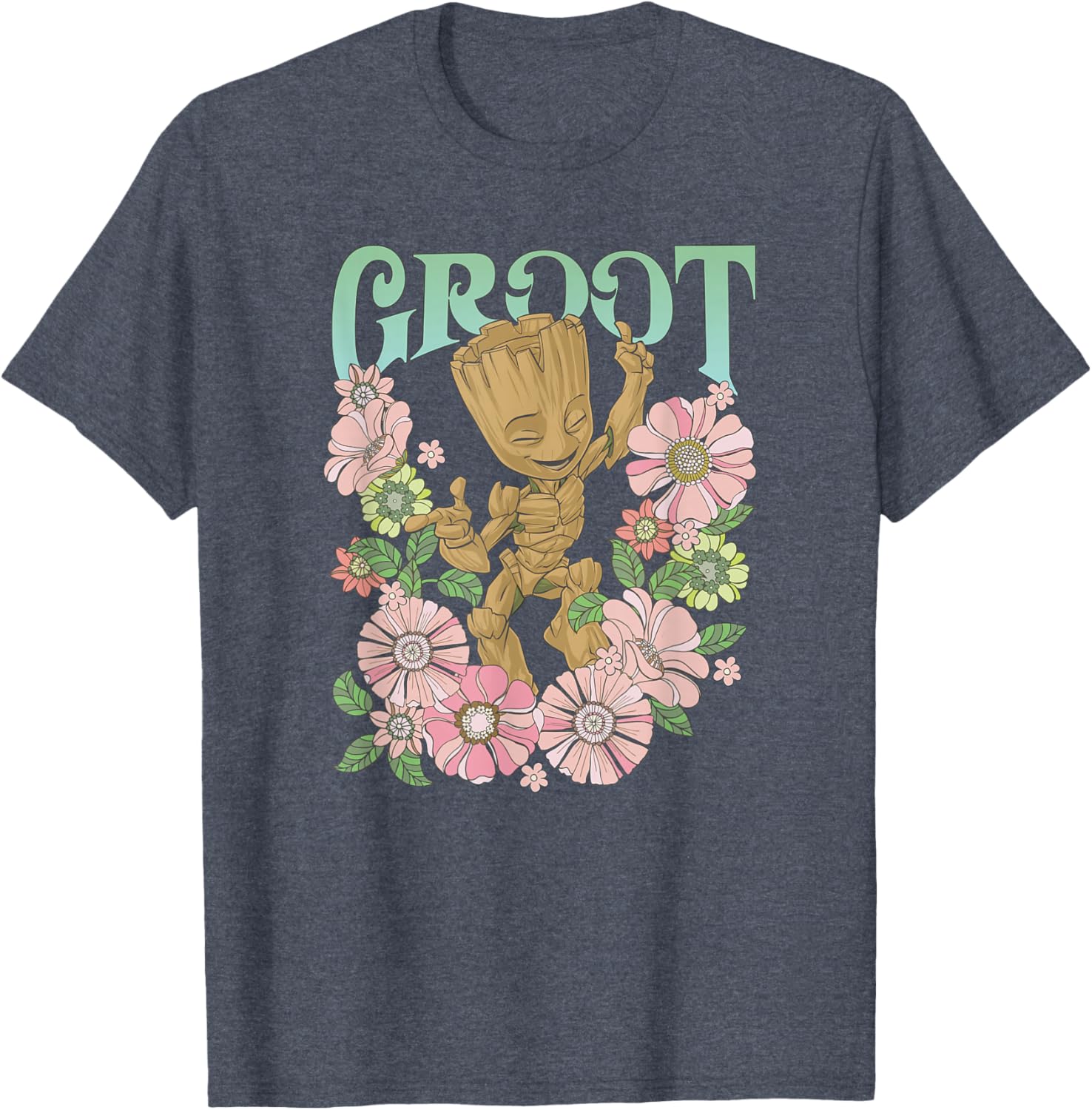 Marvel Guardians of the Galaxy Groot Floral Dance T-Shirt for Fans - 11