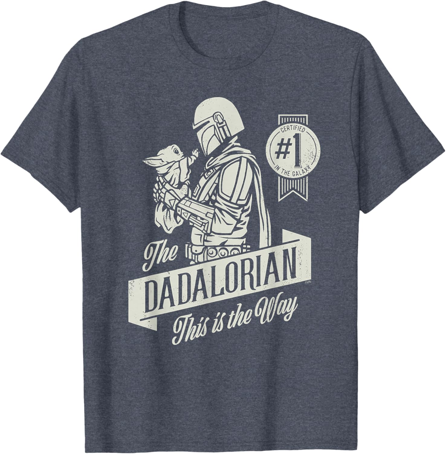 Star Wars Mandalorian Grogu Dadalorian Father's Day T-Shirt for Dads - 24