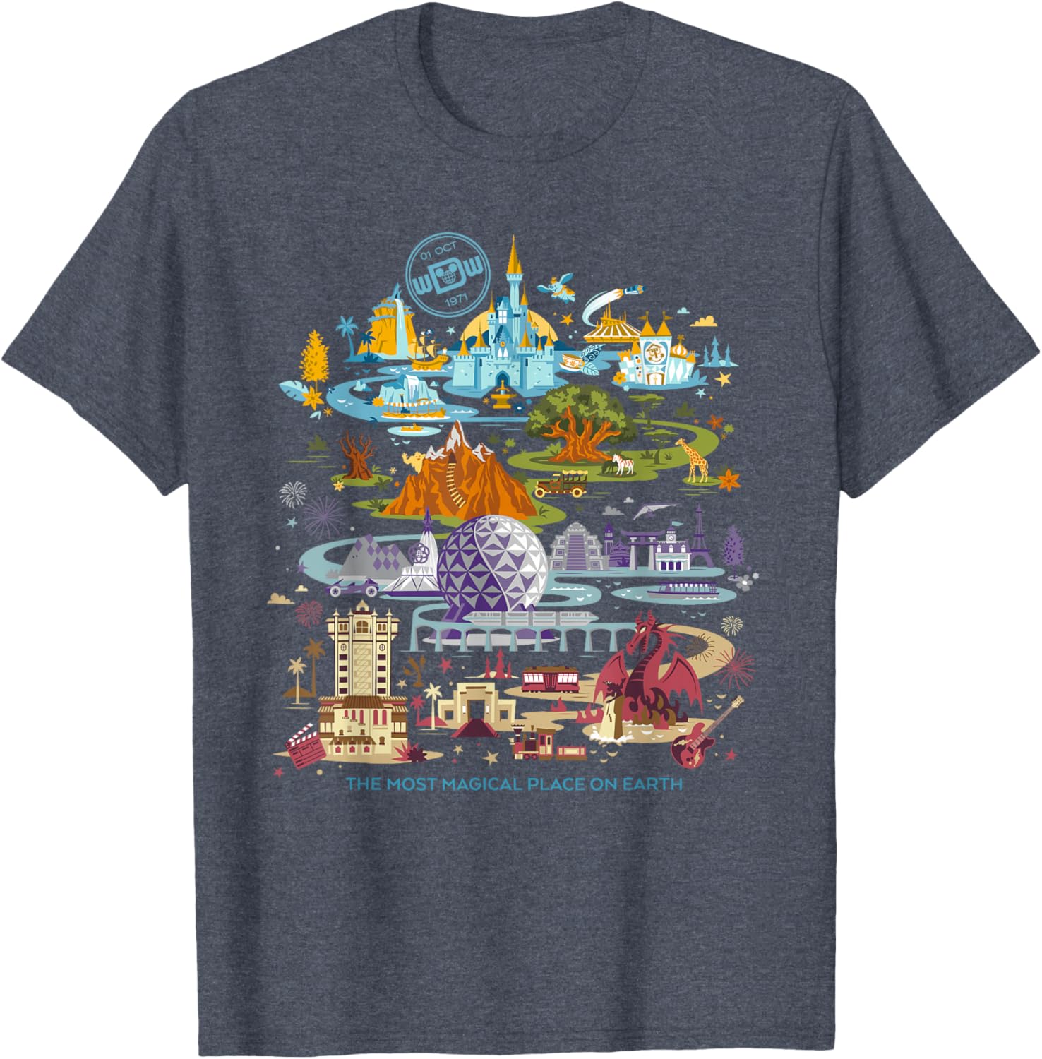 Walt Disney World 50th Anniversary T-Shirt Fun Disney Merchandise - 11