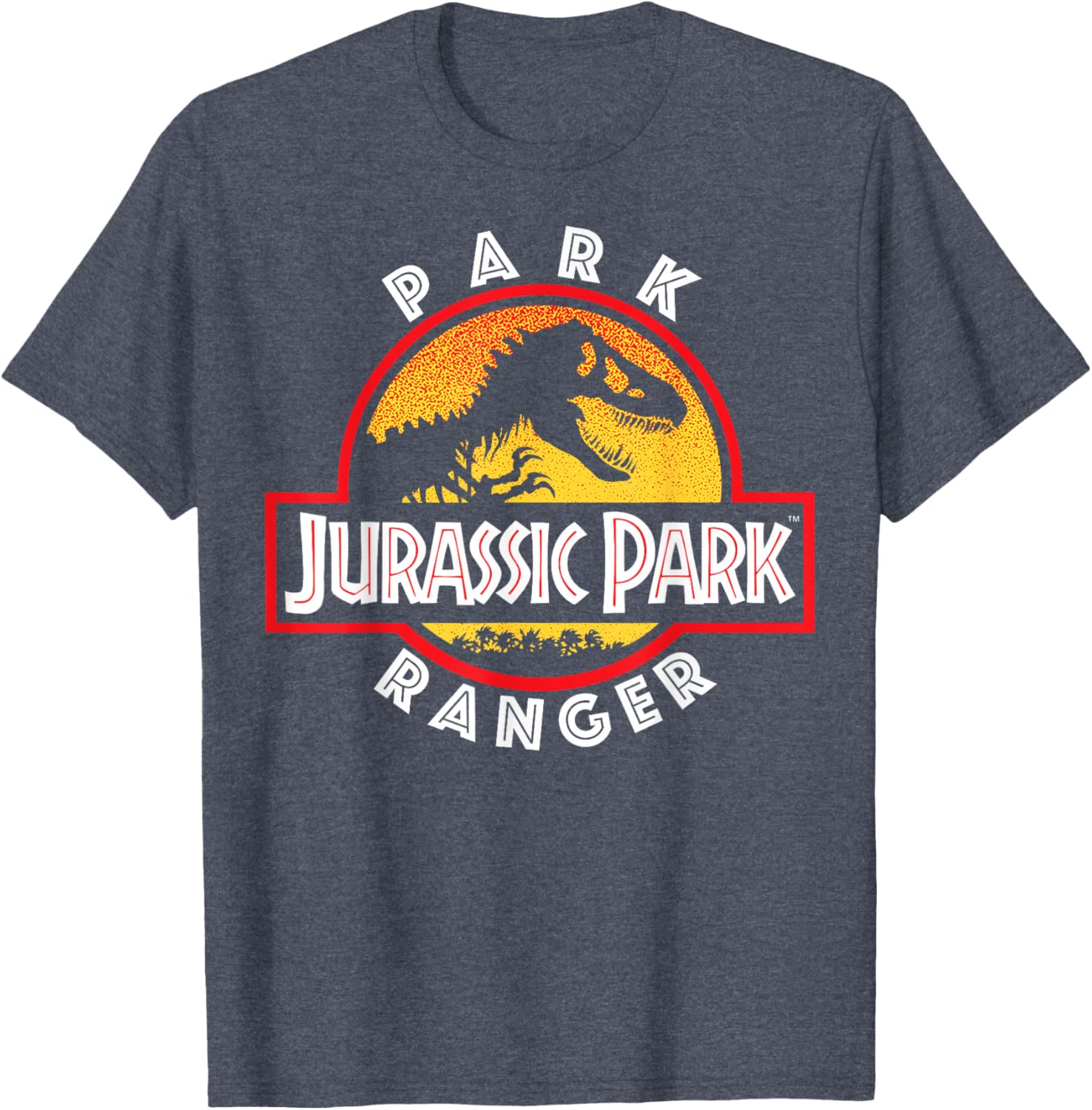 Jurassic Park Men's Black Dinosaur Graphic T-Shirt - Classic Fit Crew Neck - 6
