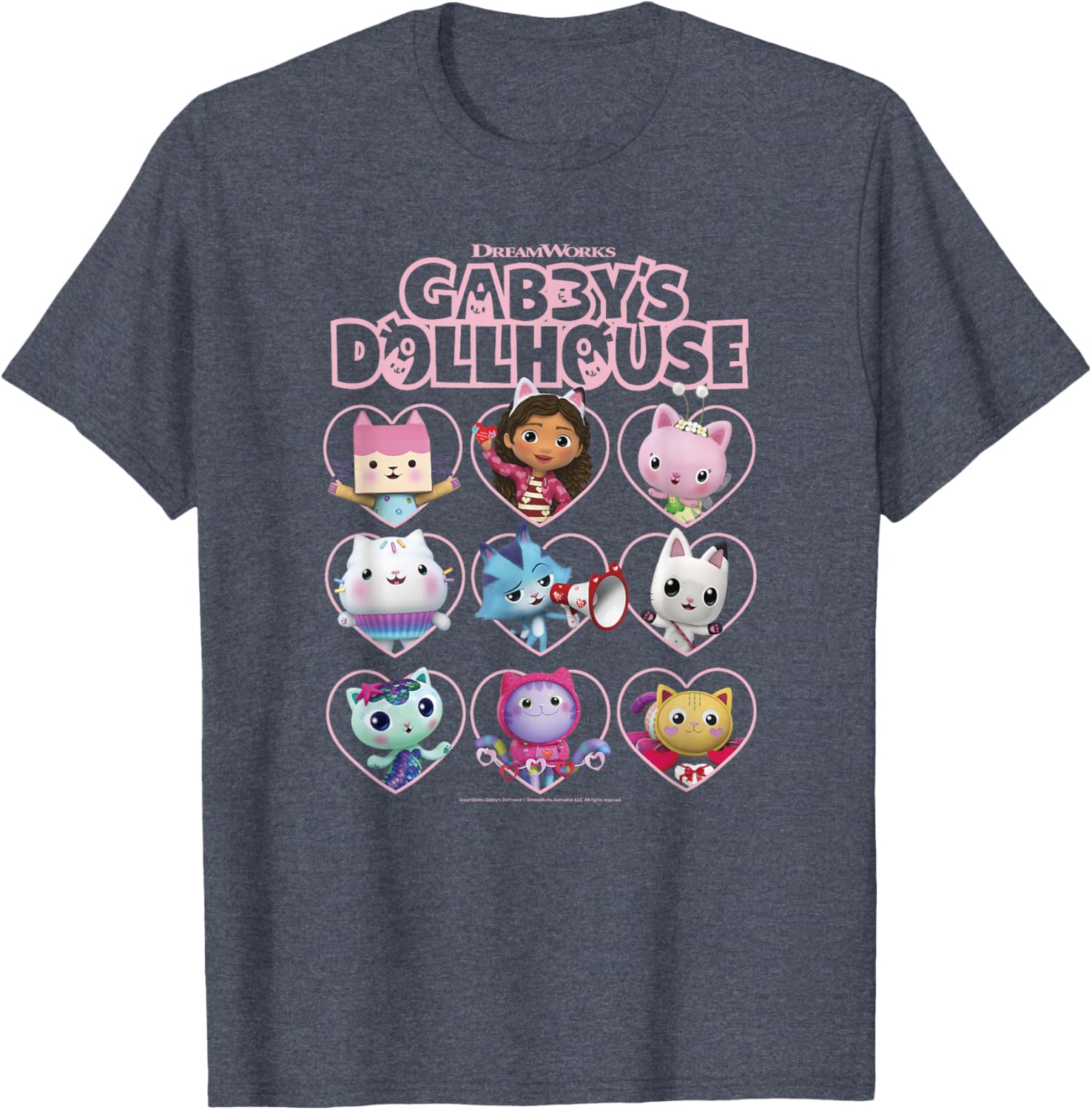 DreamWorks Gabby's Dollhouse Valentine's Day T-Shirt for Kids and Teens - 4