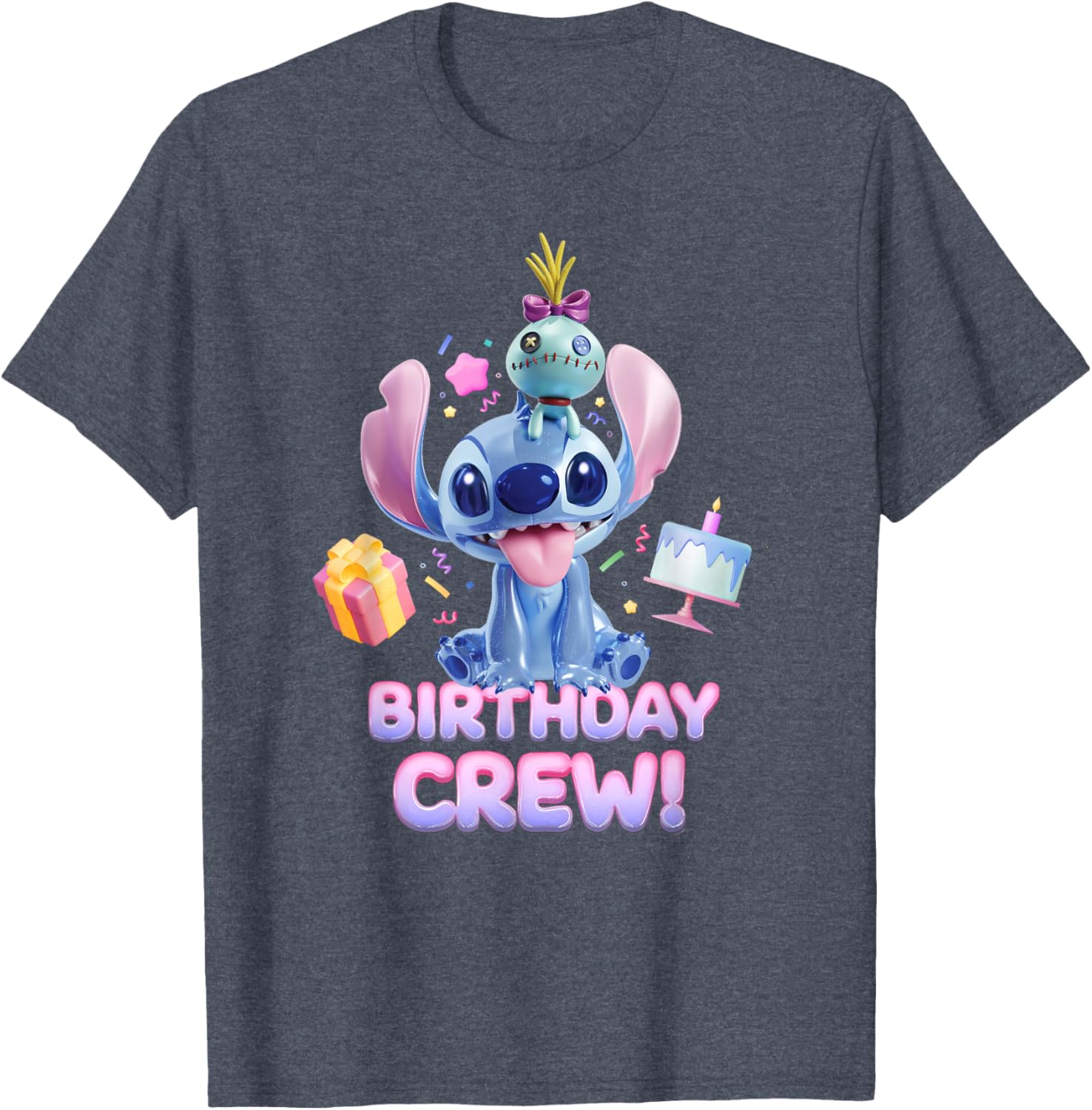 Disney Lilo & Stitch Big Shiny Birthday Crew T-Shirt for Fun Celebrations - 10