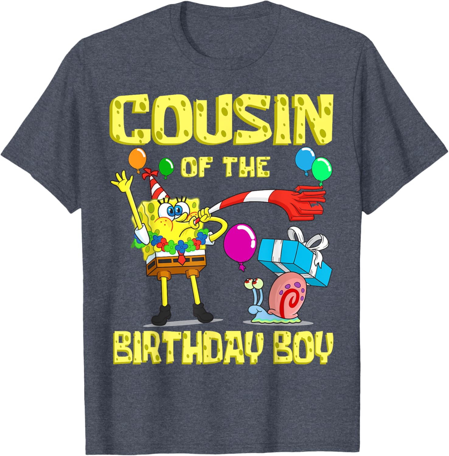 Mademark SpongeBob Cousin of the Birthday Boy Party T-Shirt for Kids - 18