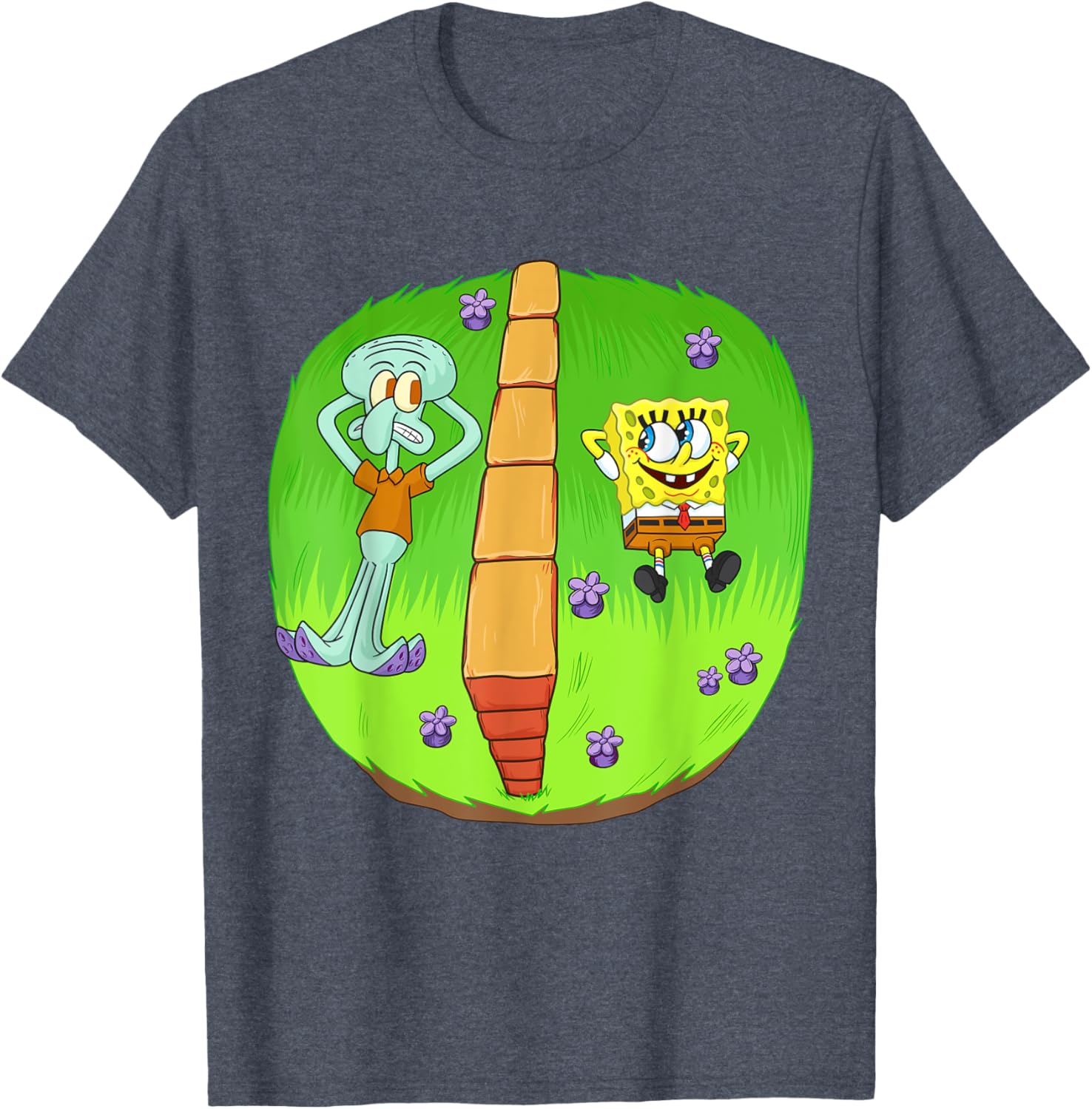 Mademark SpongeBob Squidward Wall In Between T-Shirt for Fun Style - 6