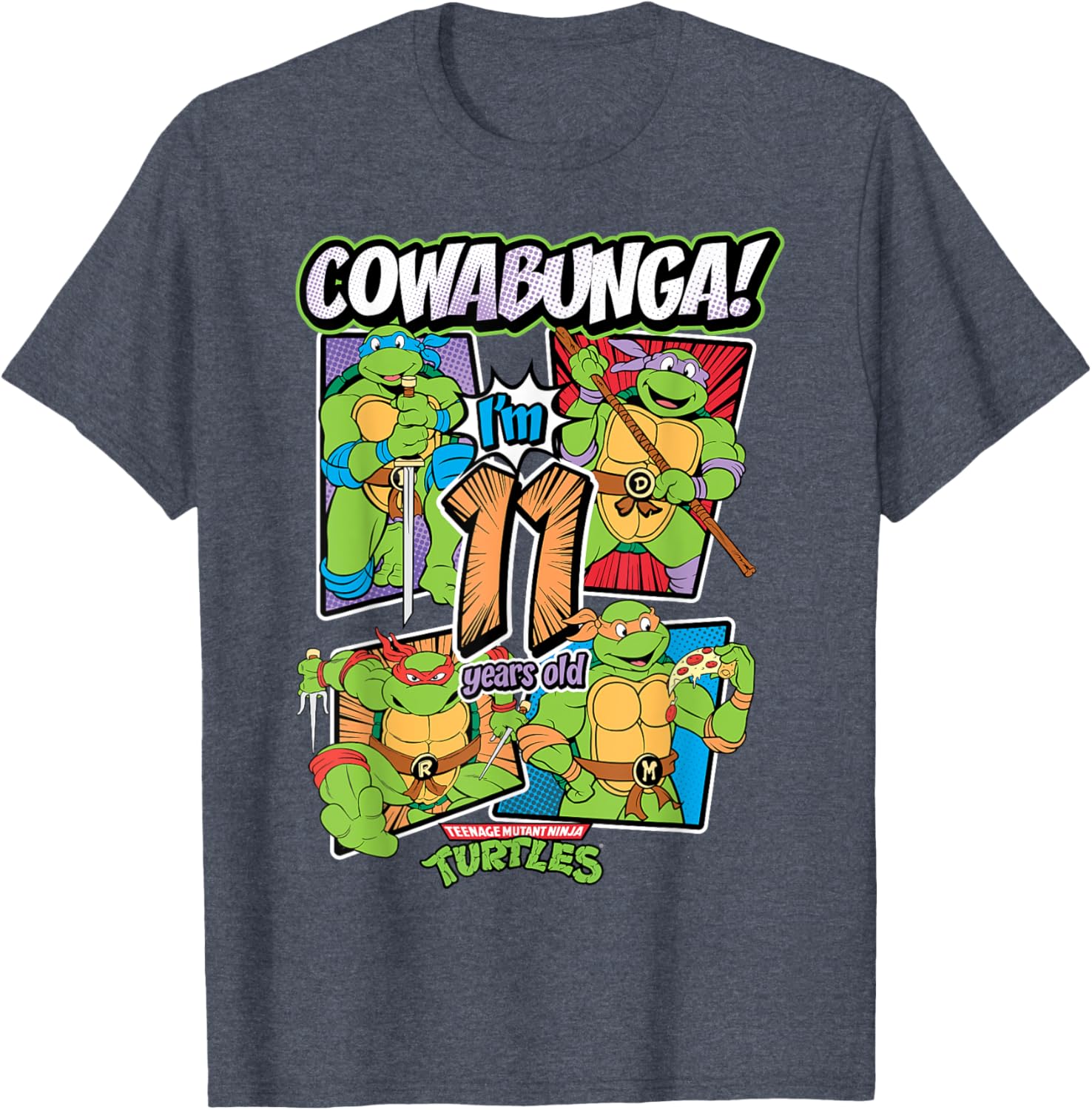 Mademark TMNT Cowabunga I'm 11 Years Old T-Shirt for Kids - 11