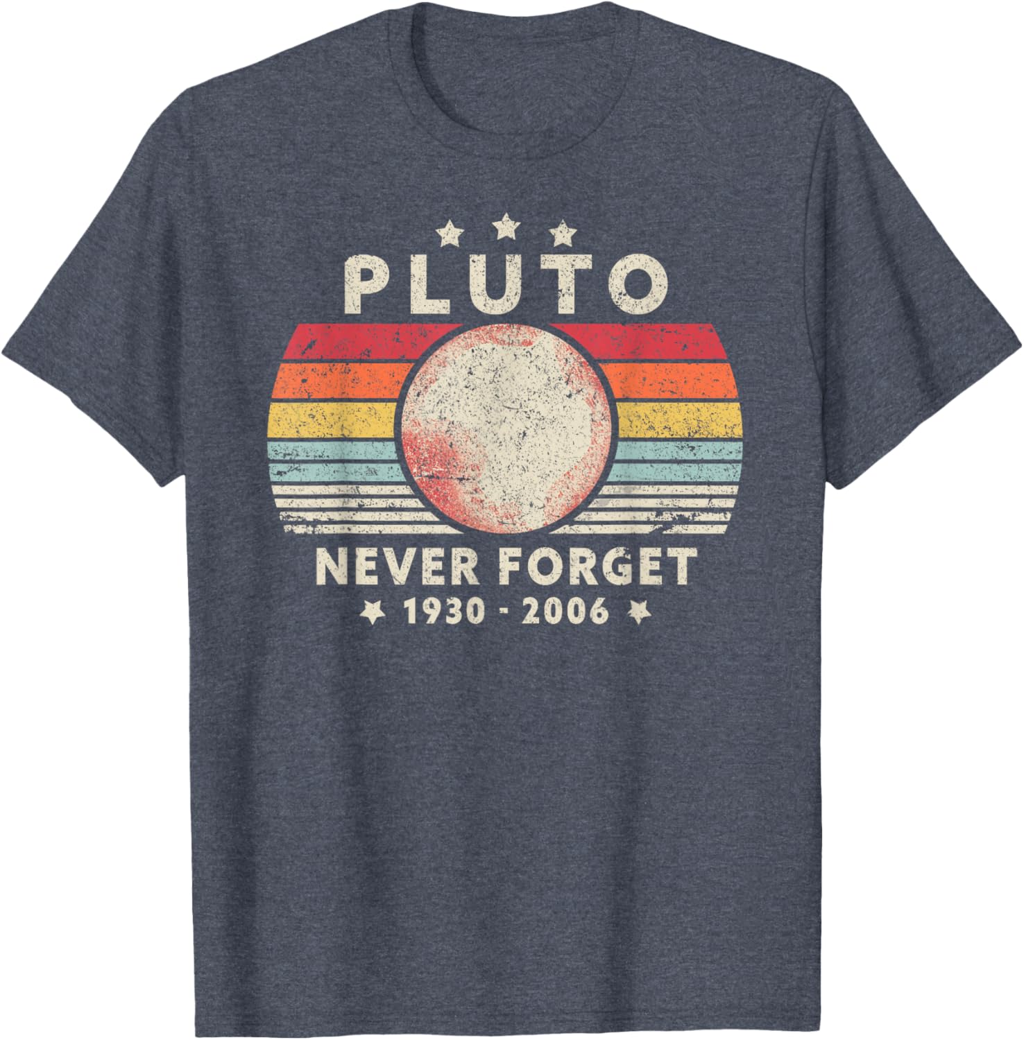 Never Forget Pluto Retro Space Science T-Shirt for Fun Loving Nerds - 15