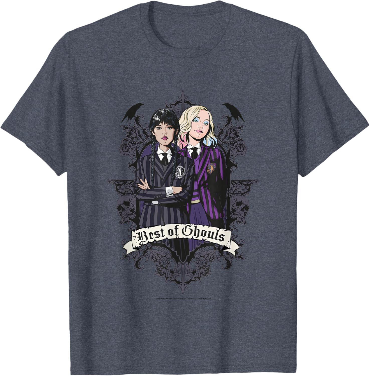 Ghouls Wednesday and Enid T-Shirt for Fans of Wednesday Series - 13